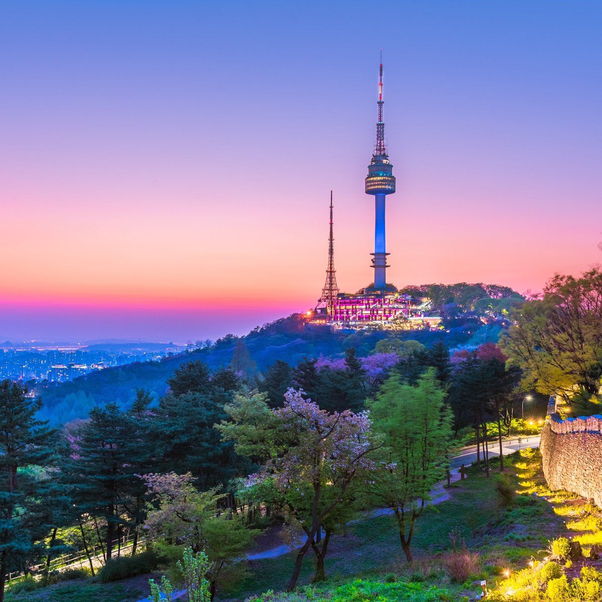 Namsan Tower Seul tramonto, 1200x1200 HD, Notebook Gaming