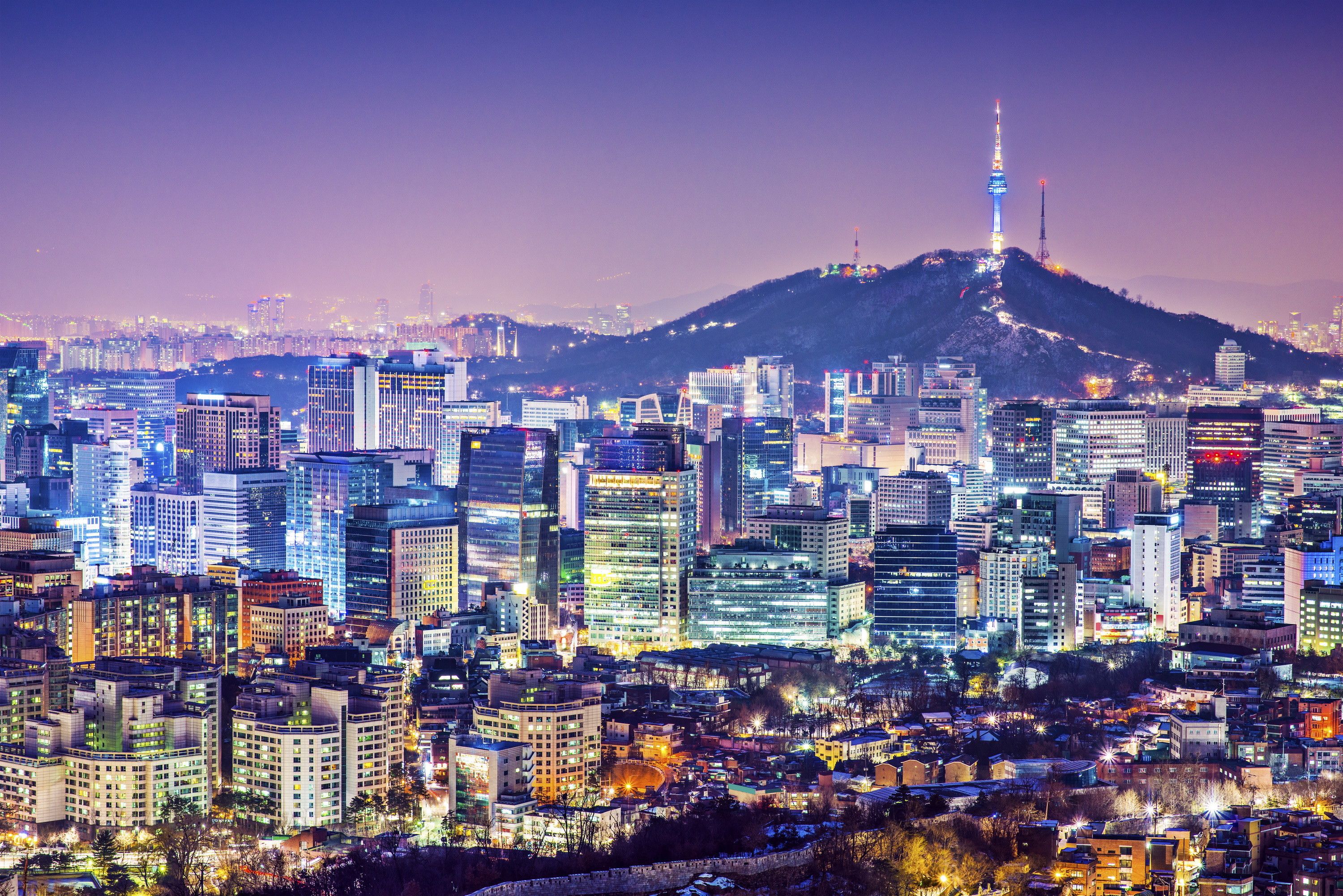 Skyline Seoul di notte, 3000x2002 2K, PC