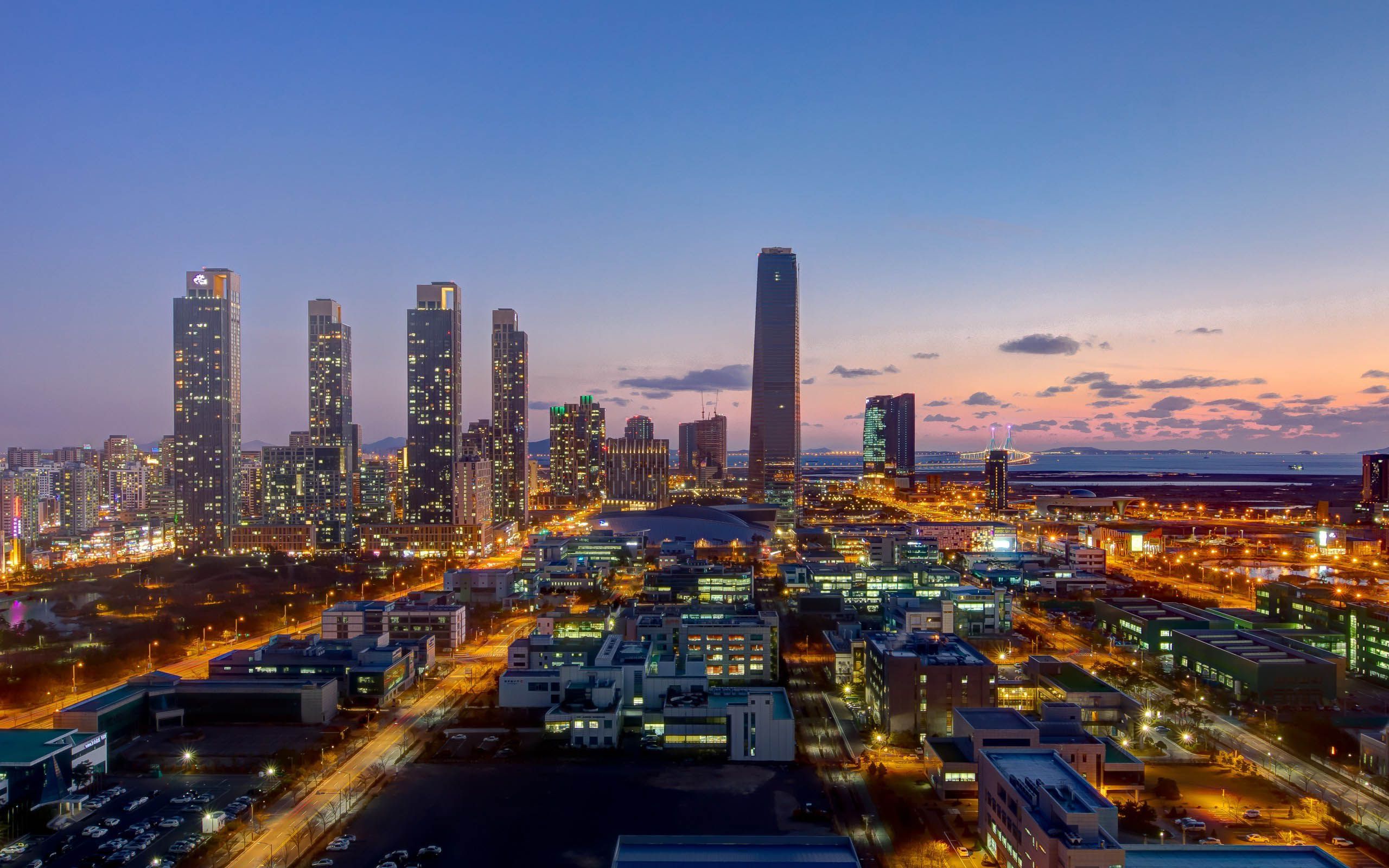 Skyline Seoul al tramonto, 2560x1600 2K+, Desktop