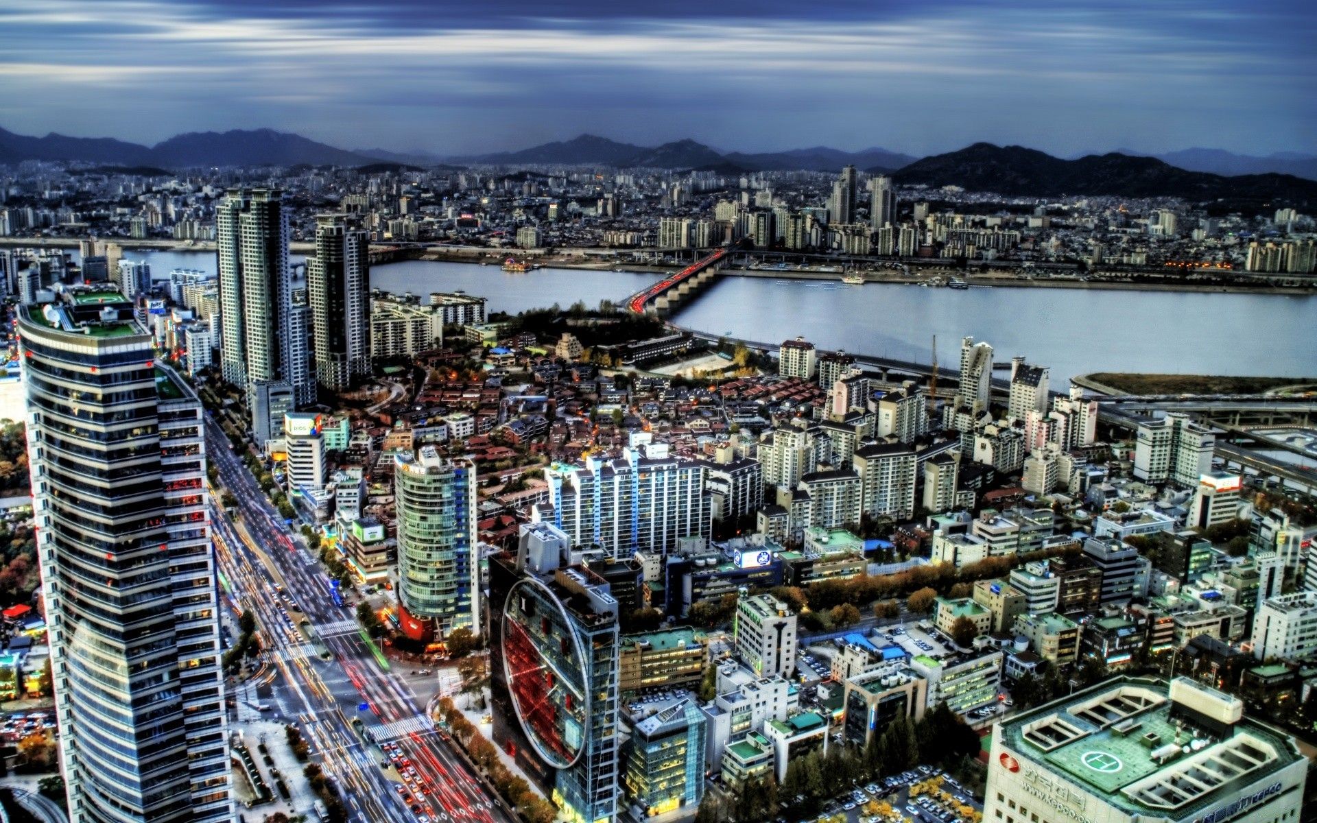 Panorama Seul città grattacieli, 1920x1200 Full HD+, Laptop