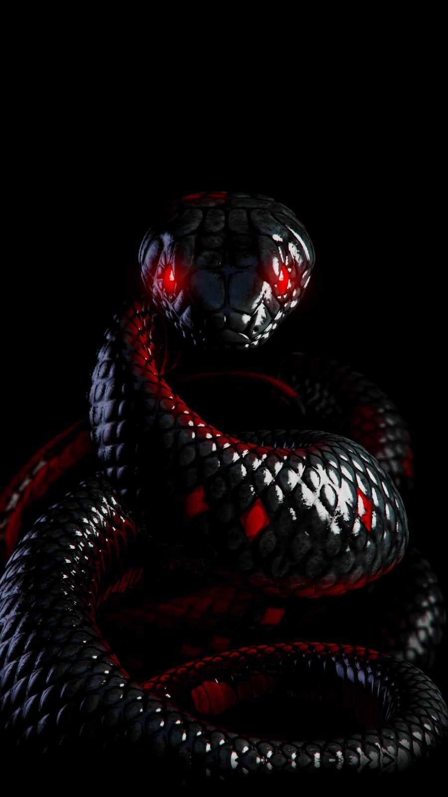 Serpente nero e rosso, 900x1600 Full HD Verticale, iPhone