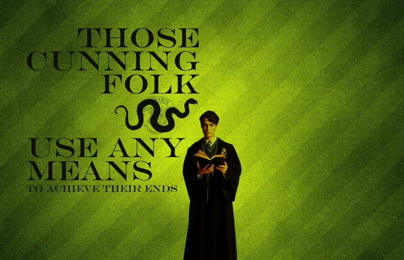 Slytherin citazione serpente verde, 1400x900 720p, PC