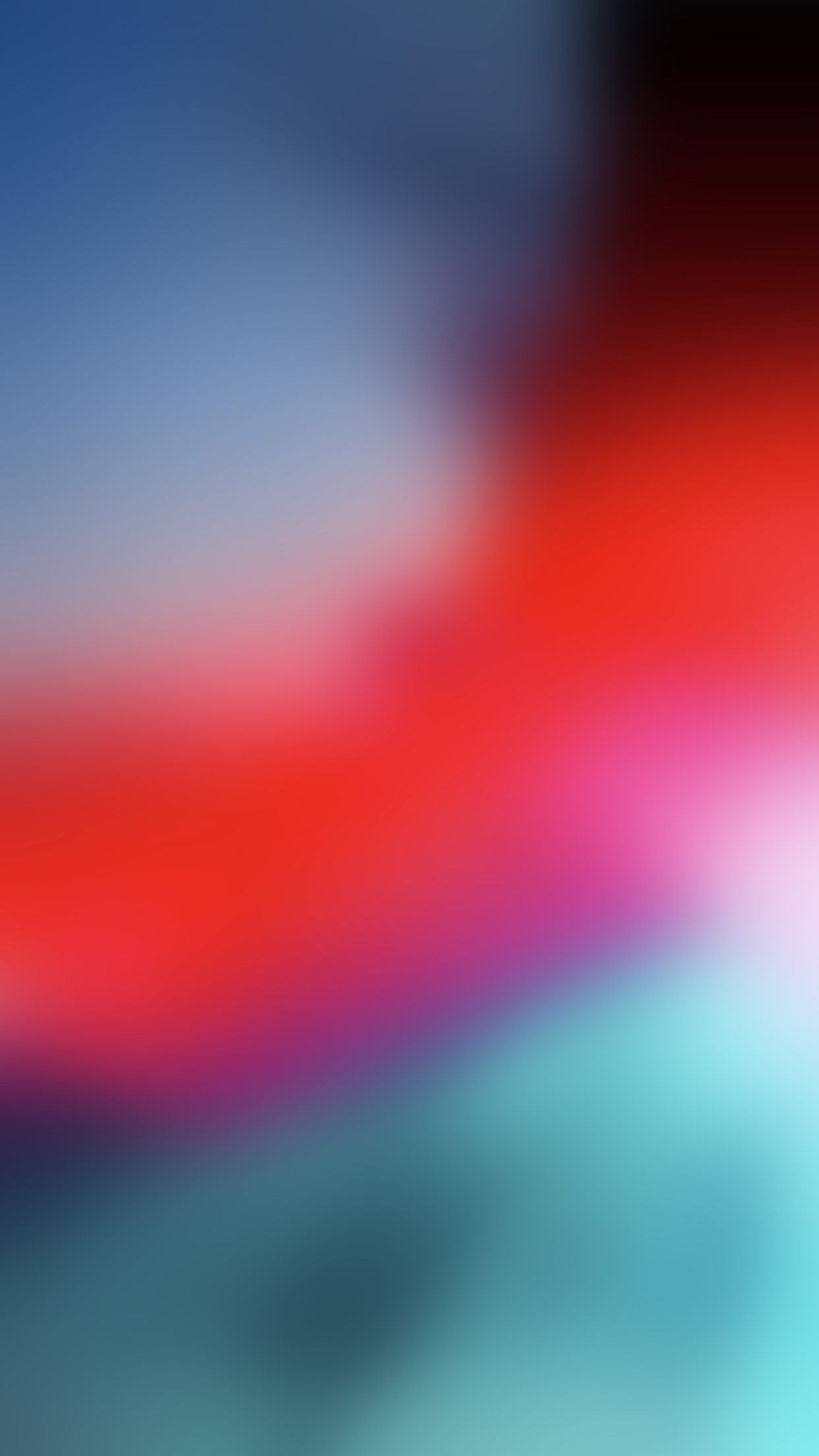 Sfocato astratto rosso azzurro, 1242x2208 Verticale, Mobile