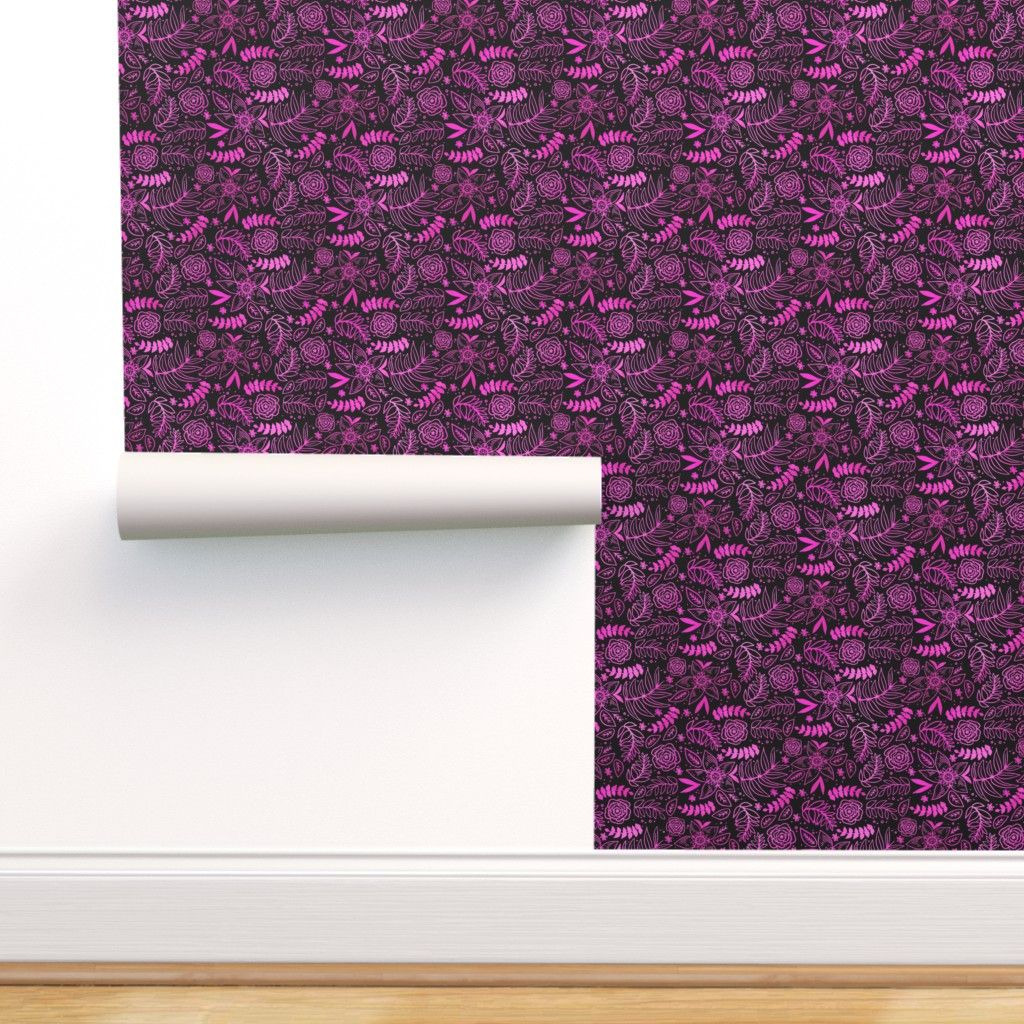 Carta da parati floreale viola fucsia, 1024x1024 HD, Desktop
