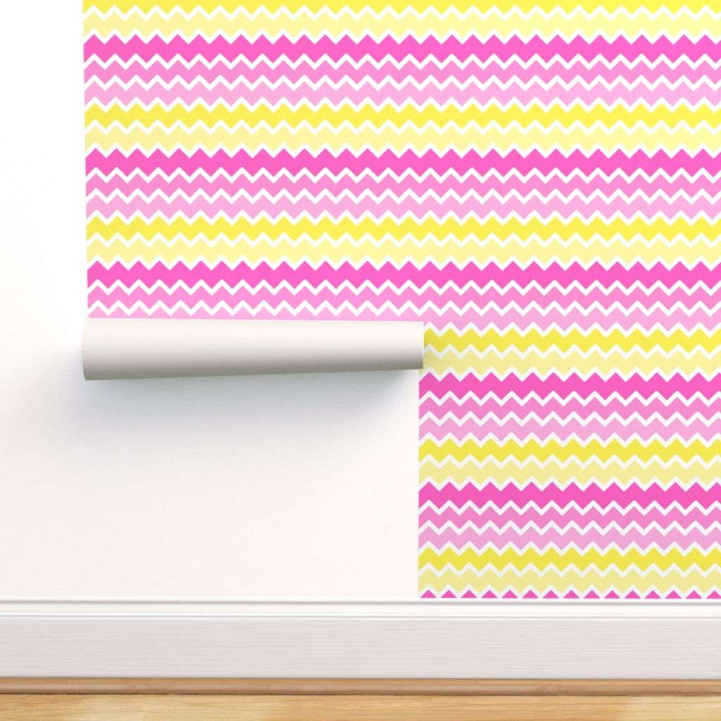 Chevron zigzag rosa e giallo, 1024x1024 HD, Desktop