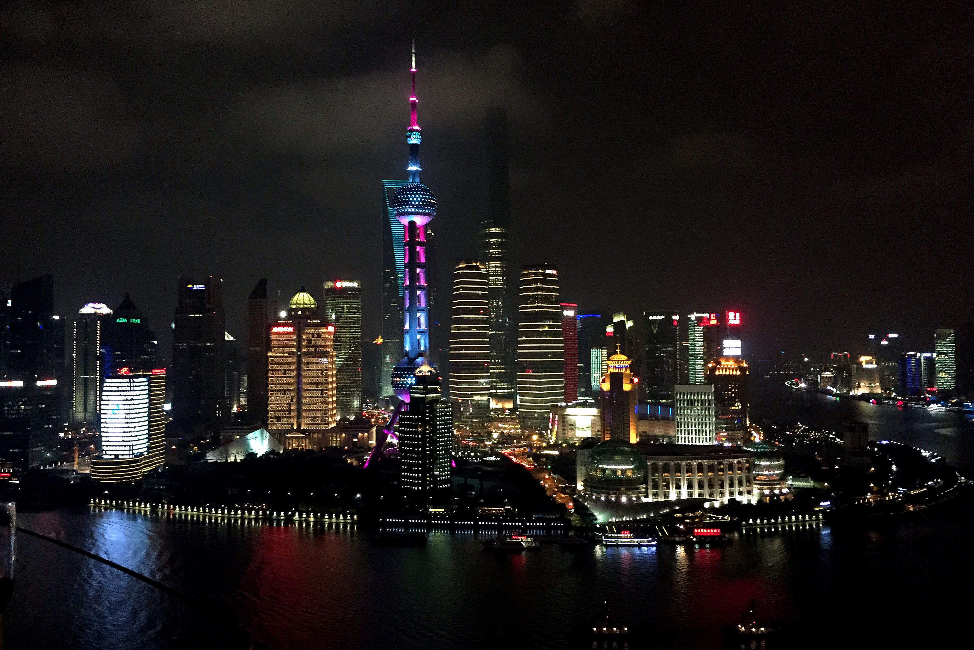 Skyline di Shanghai di notte, 3253x2172 2K, PC