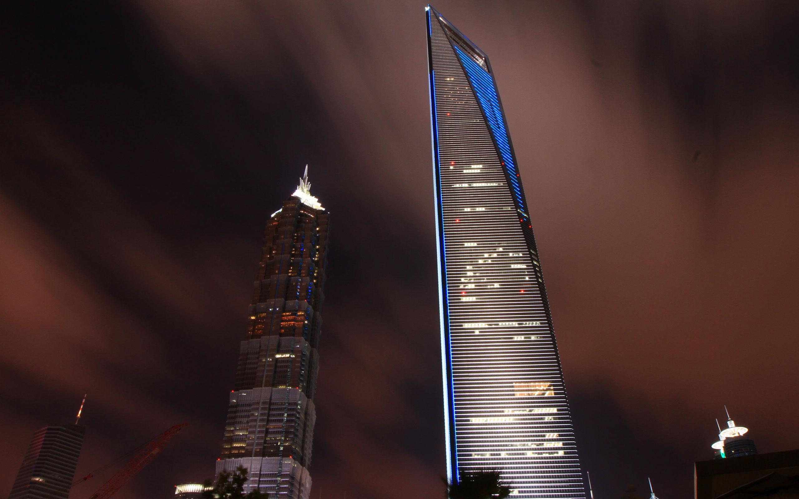 Grattacieli Shanghai di notte, 2560x1600 2K+, Desktop