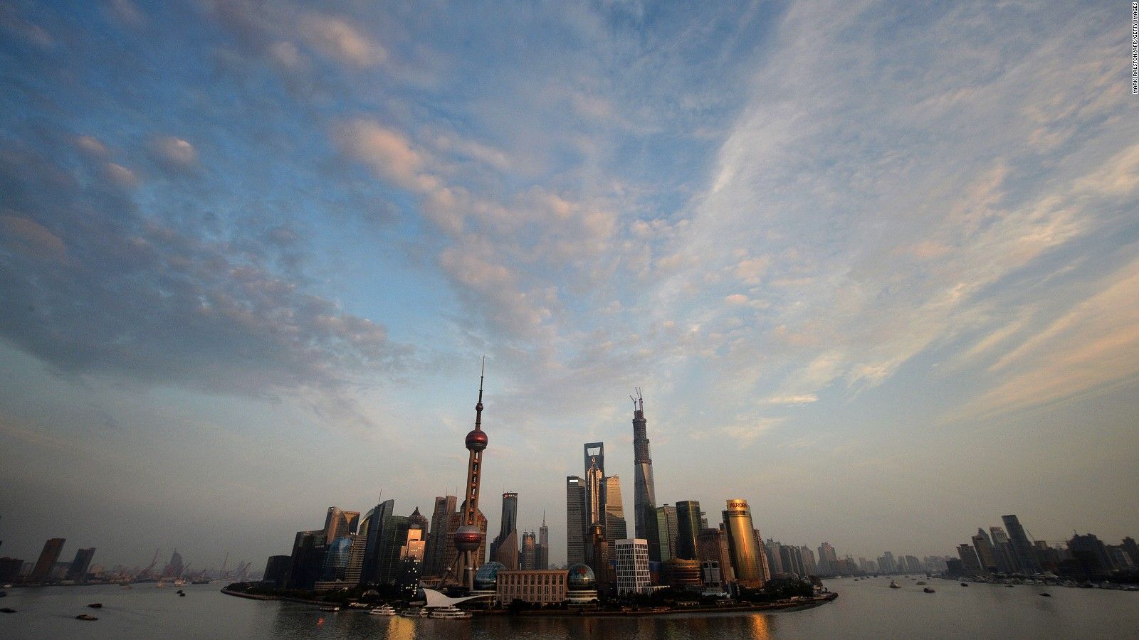 Skyline Shanghai al tramonto, 1600x900 900p, Desktop