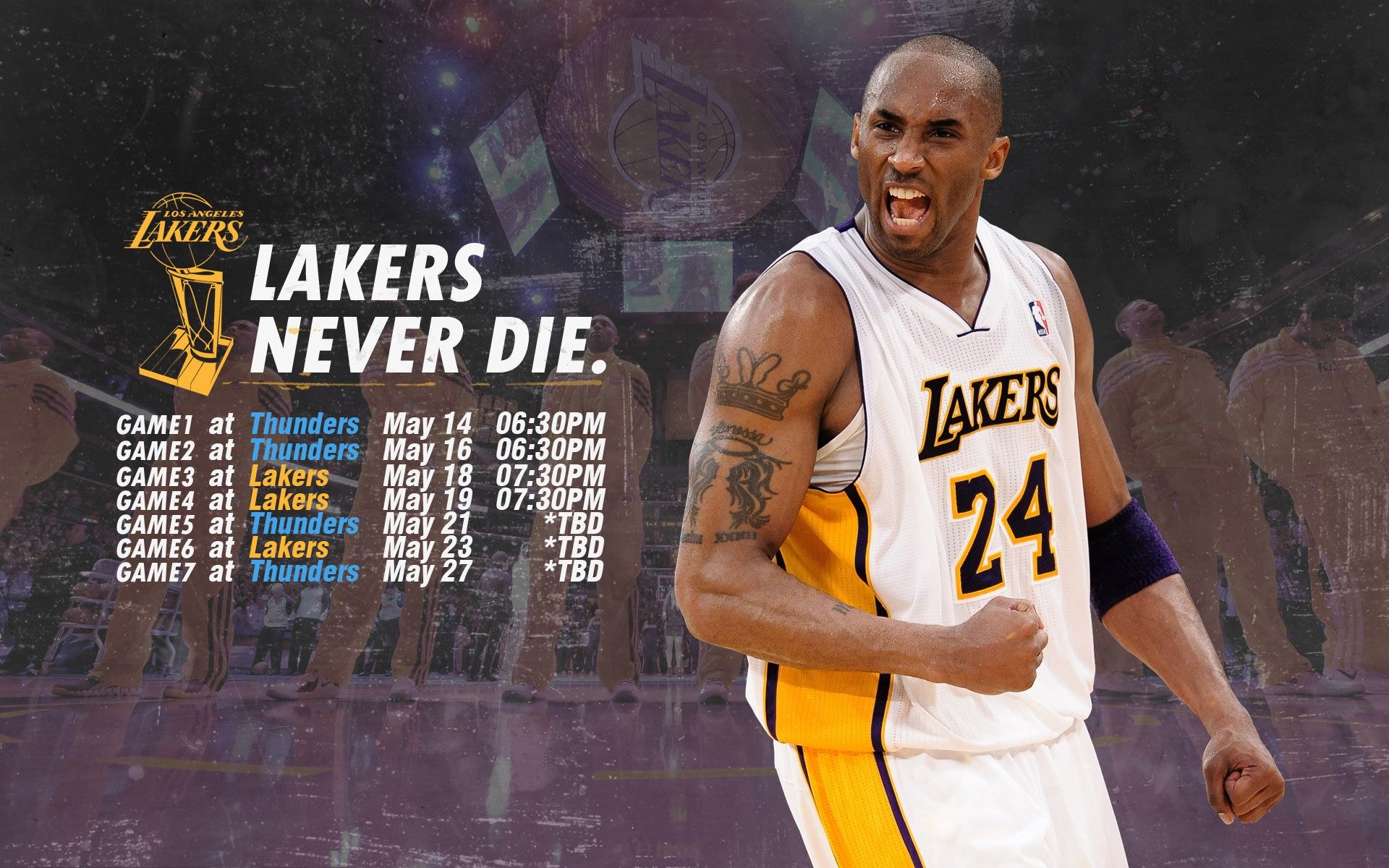 Shaq abbraccia Kobe Lakers, 1920x1080 Full HD, PC