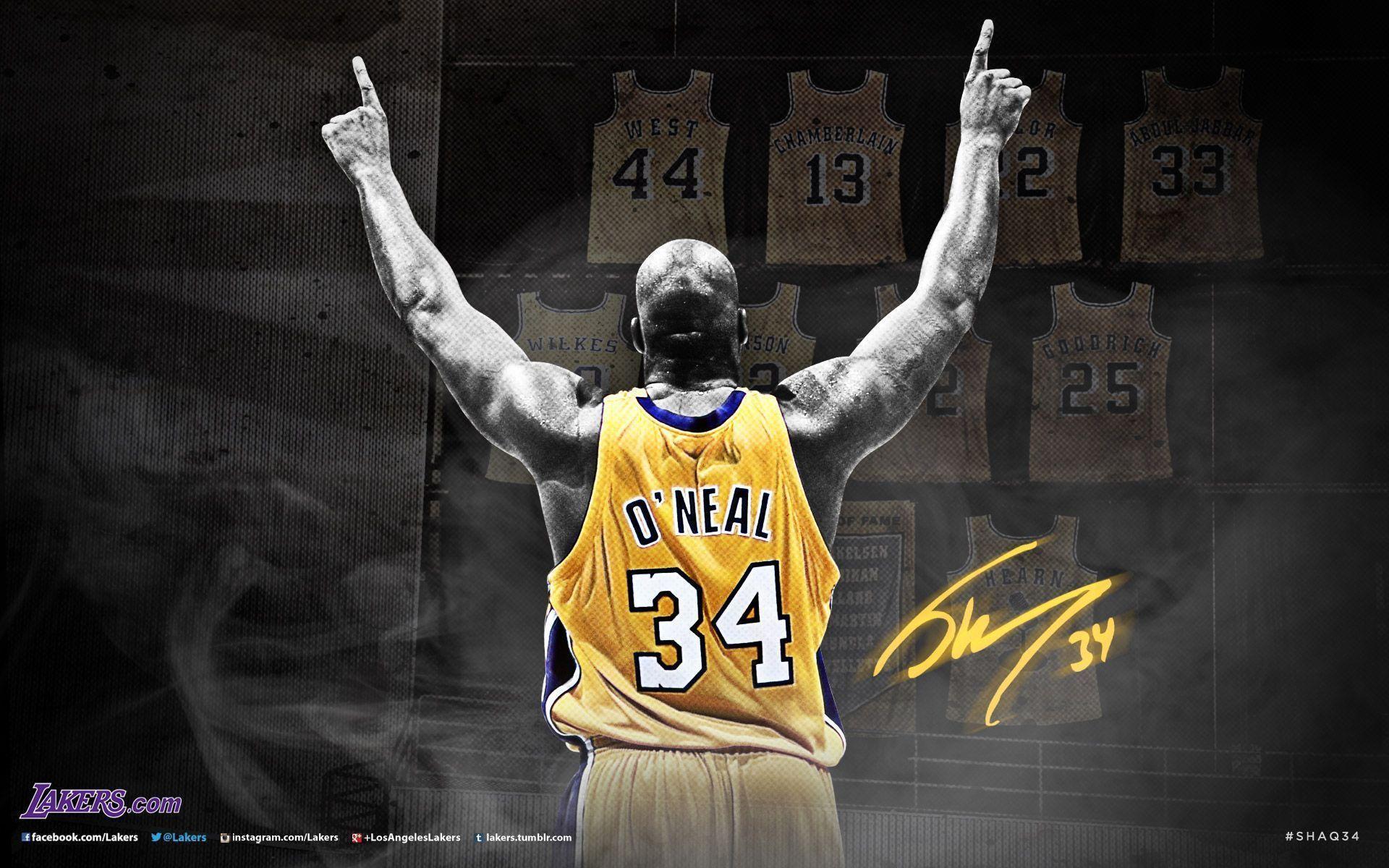 Shaquille O'Neal Lakers maglia numero 34, 1920x1200 Full HD+, Laptop