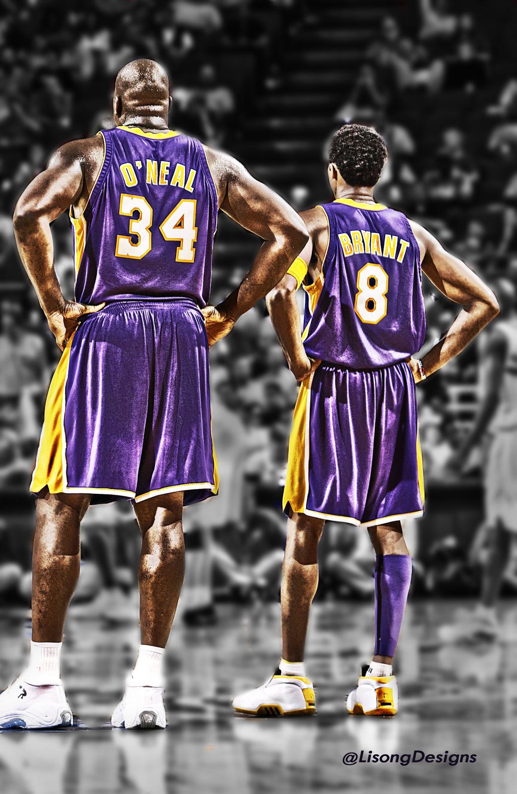 Shaq e Kobe Lakers, Los Angeles Lakers, 1024x1572 Verticale, Telefono
