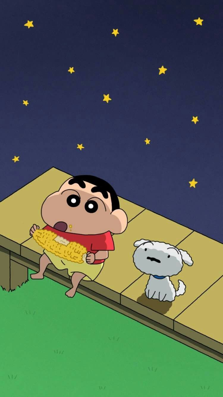 Shin-chan e Shiro notte, 750x1334 Full HD Verticale, Smartphone