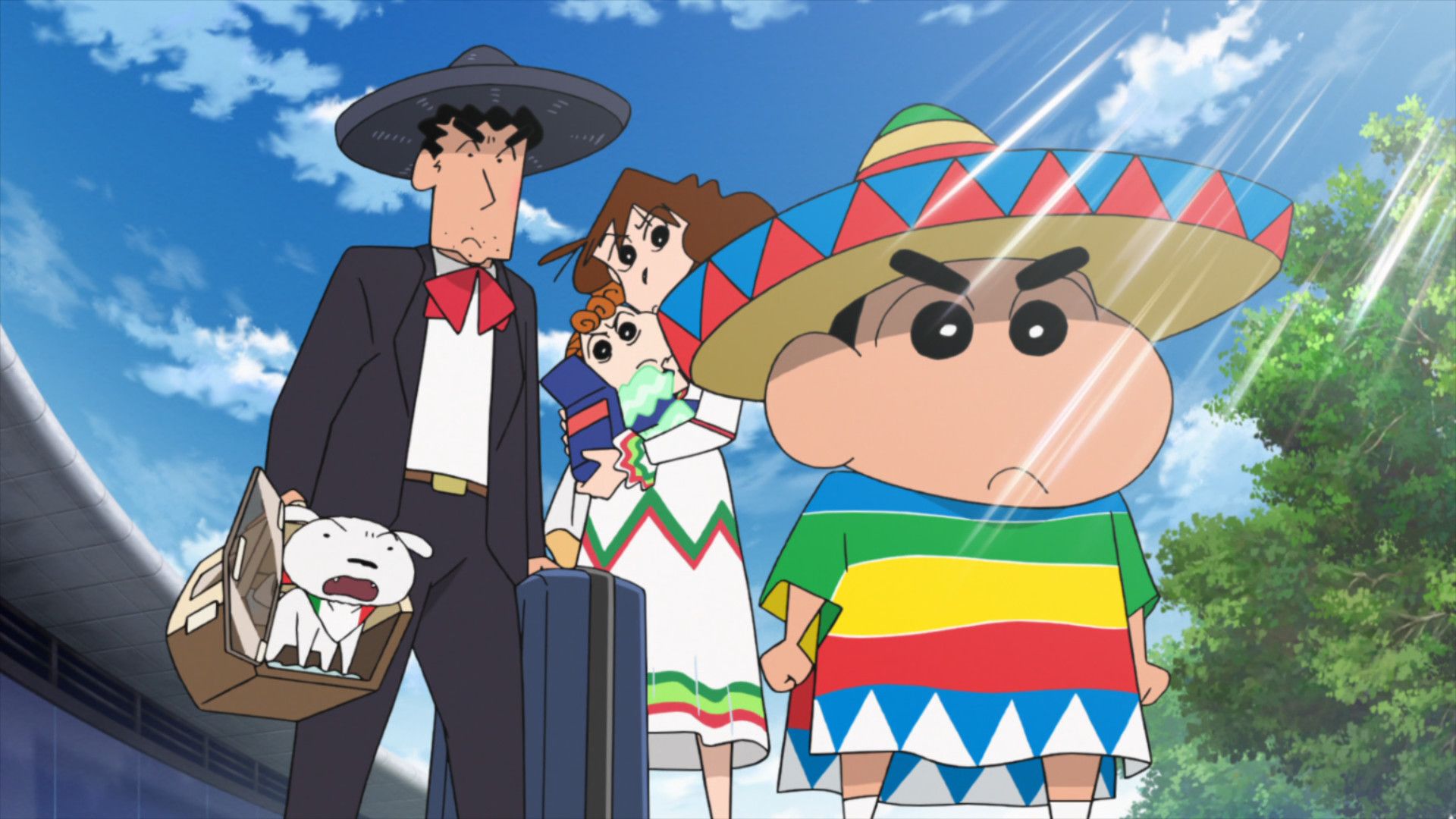 Shin-chan famiglia sombrero viaggio, 1920x1080 Full HD 1080p, Laptop