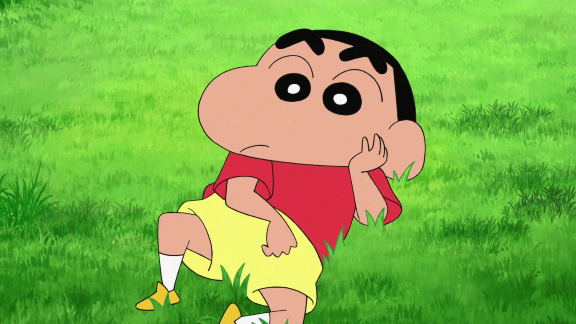Shin-chan su prato verde, 1920x1080 1080p, PC