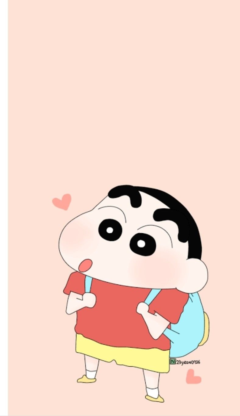 Shin-chan con zainetto rosa, 788x1366 Verticale, Mobile