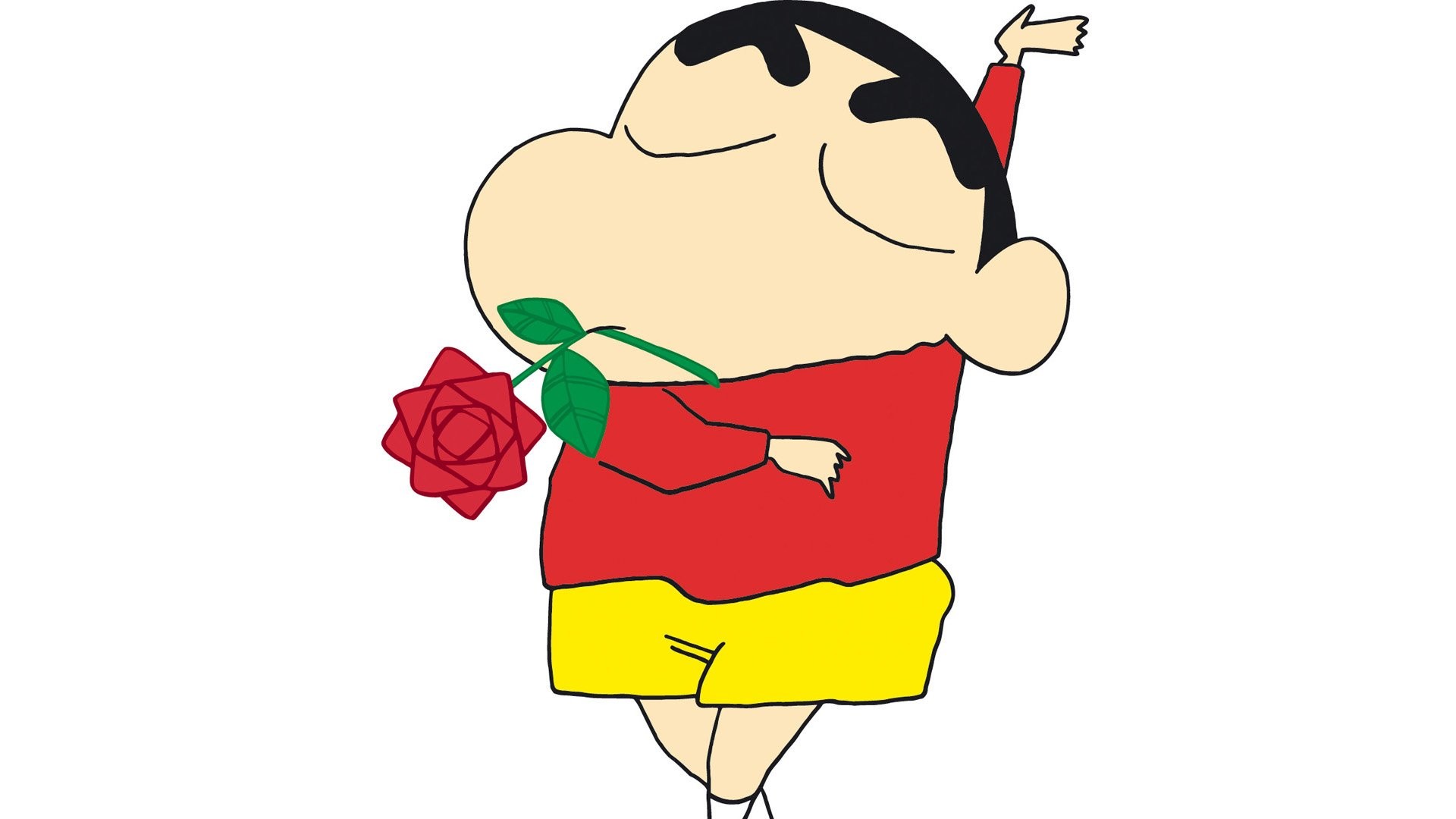 Shin-chan con rosa rossa, 1920x1080 1080p, PC