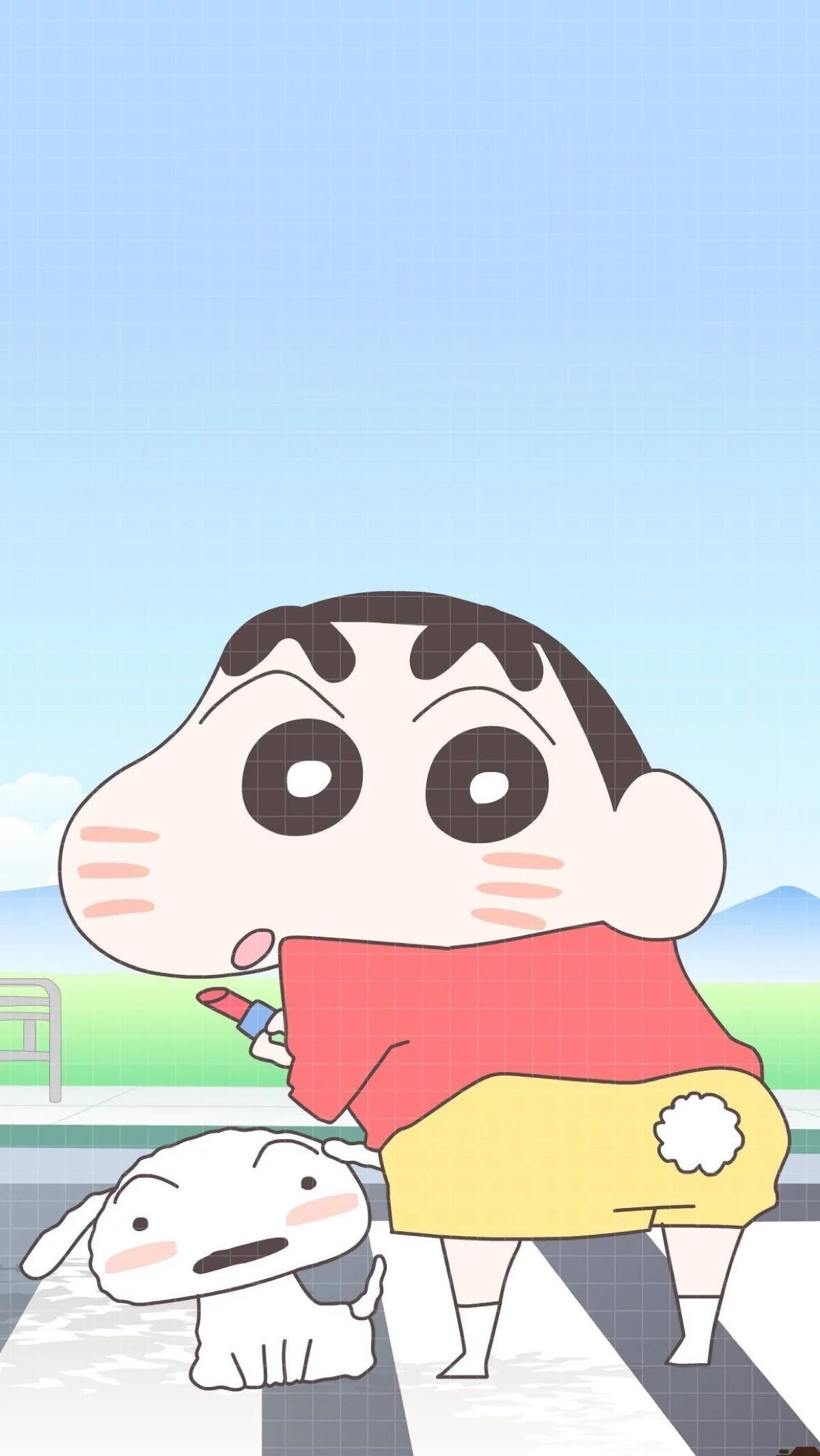 Shin-chan e cane Shiro, 1200x2131 Full HD Verticale, Smartphone