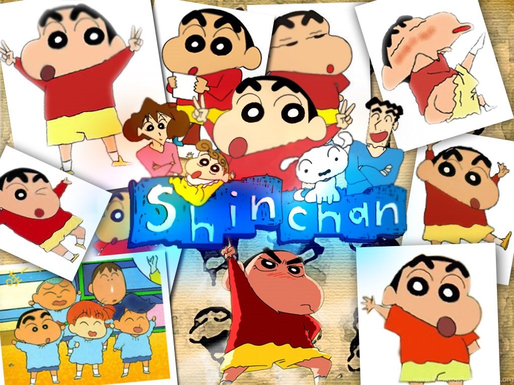 Collage personaggi Shin-chan, 1024x768 HD, Desktop
