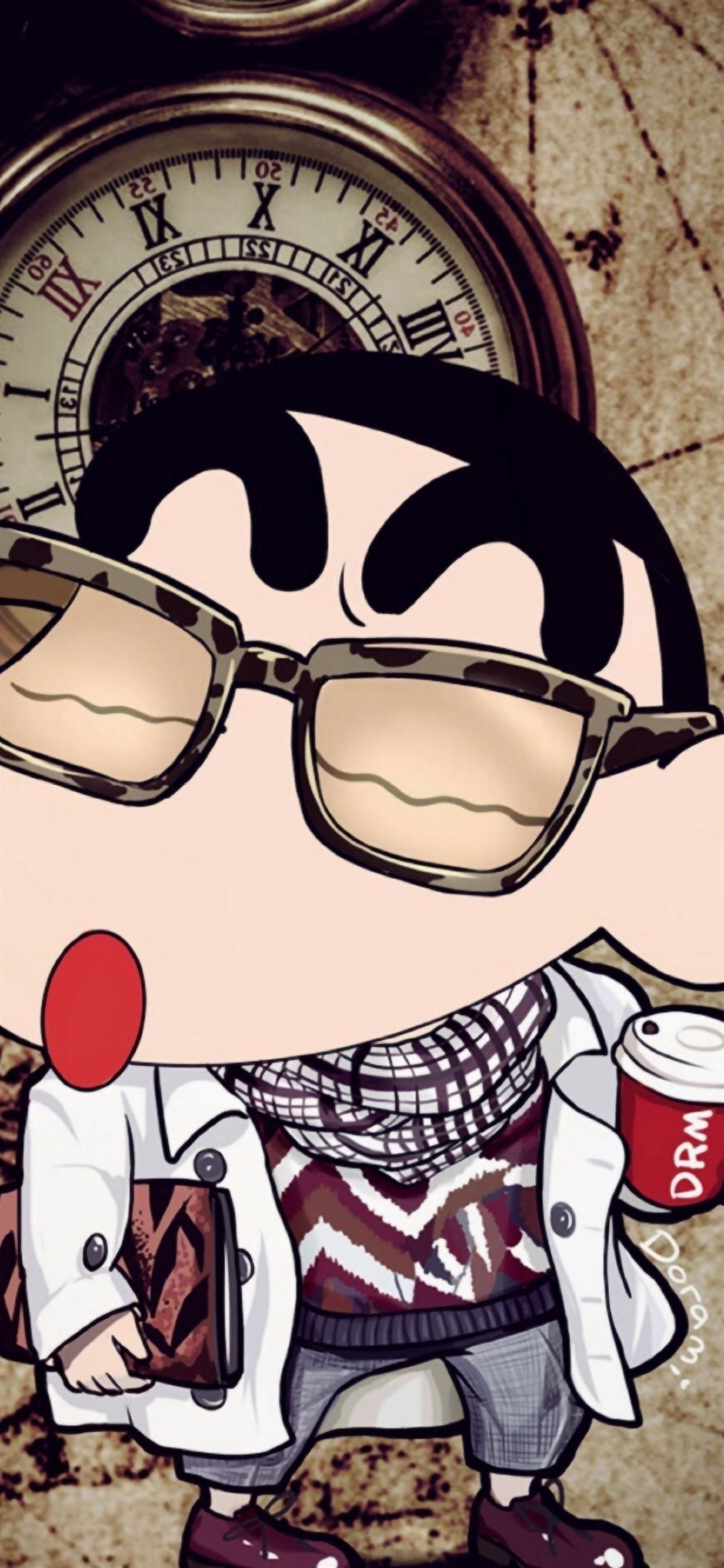 Shin-chan hipster con occhiali, 1242x2688 Full HD Verticale, Smartphone