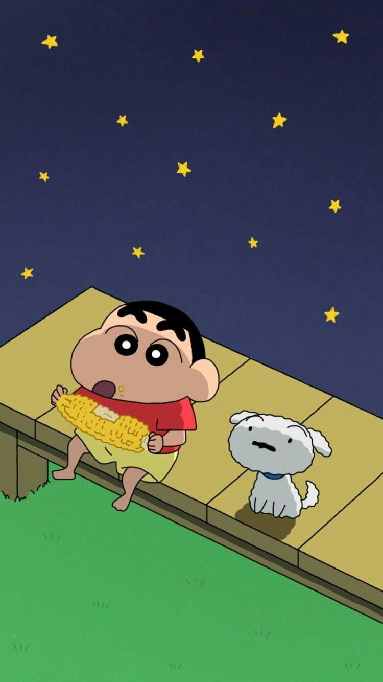 Shin-chan e Shiro notte, 750x1334 Full HD Verticale, iPhone