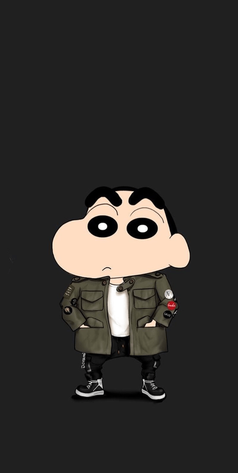 Shin-chan giacca militare, 831x1648 Verticale, Mobile