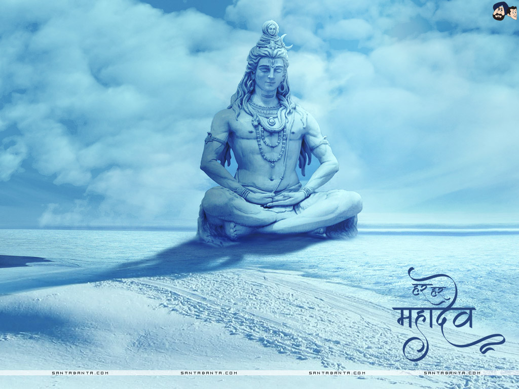 Statua Shiva meditazione neve, 1024x768 HD, iMac