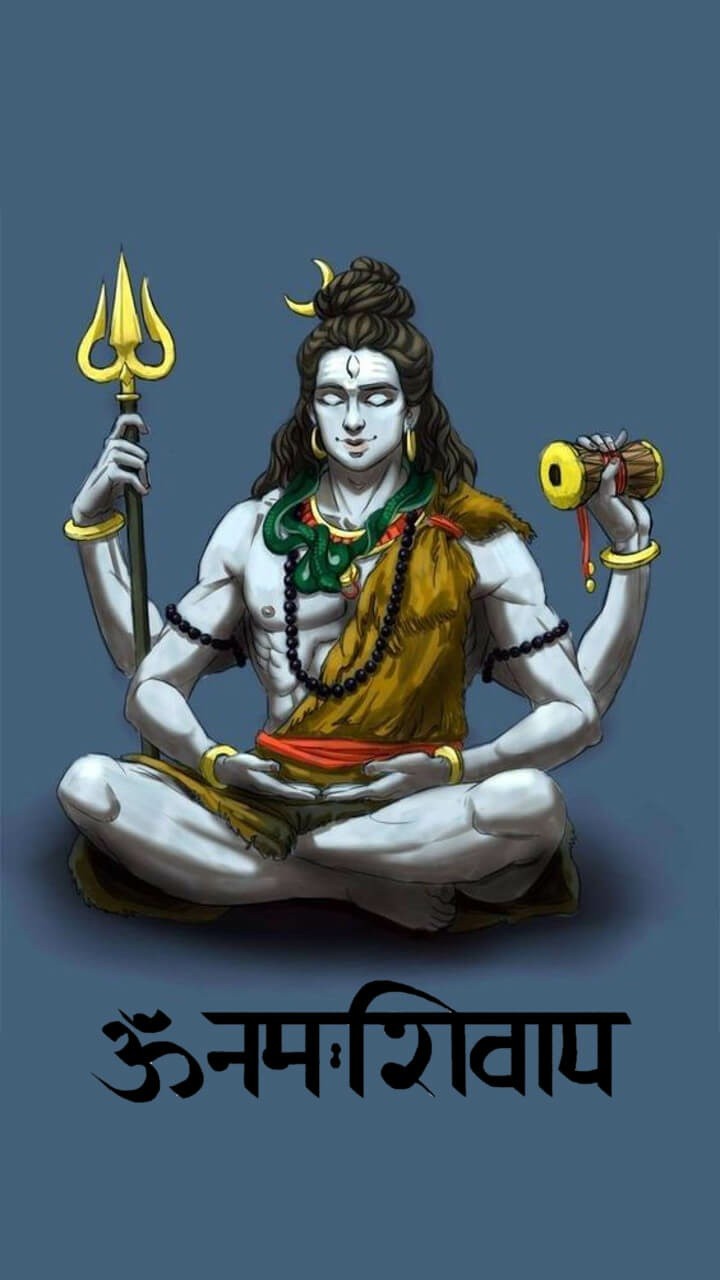Shiva seduto con tridente, 720x1280 Full HD Verticale, Smartphone