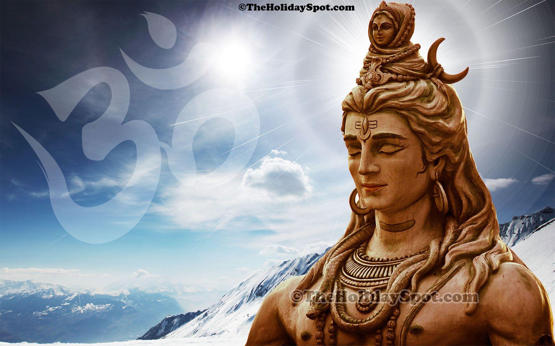 Statua Signore Shiva montagne, 1920x1200 Full HD+, Laptop