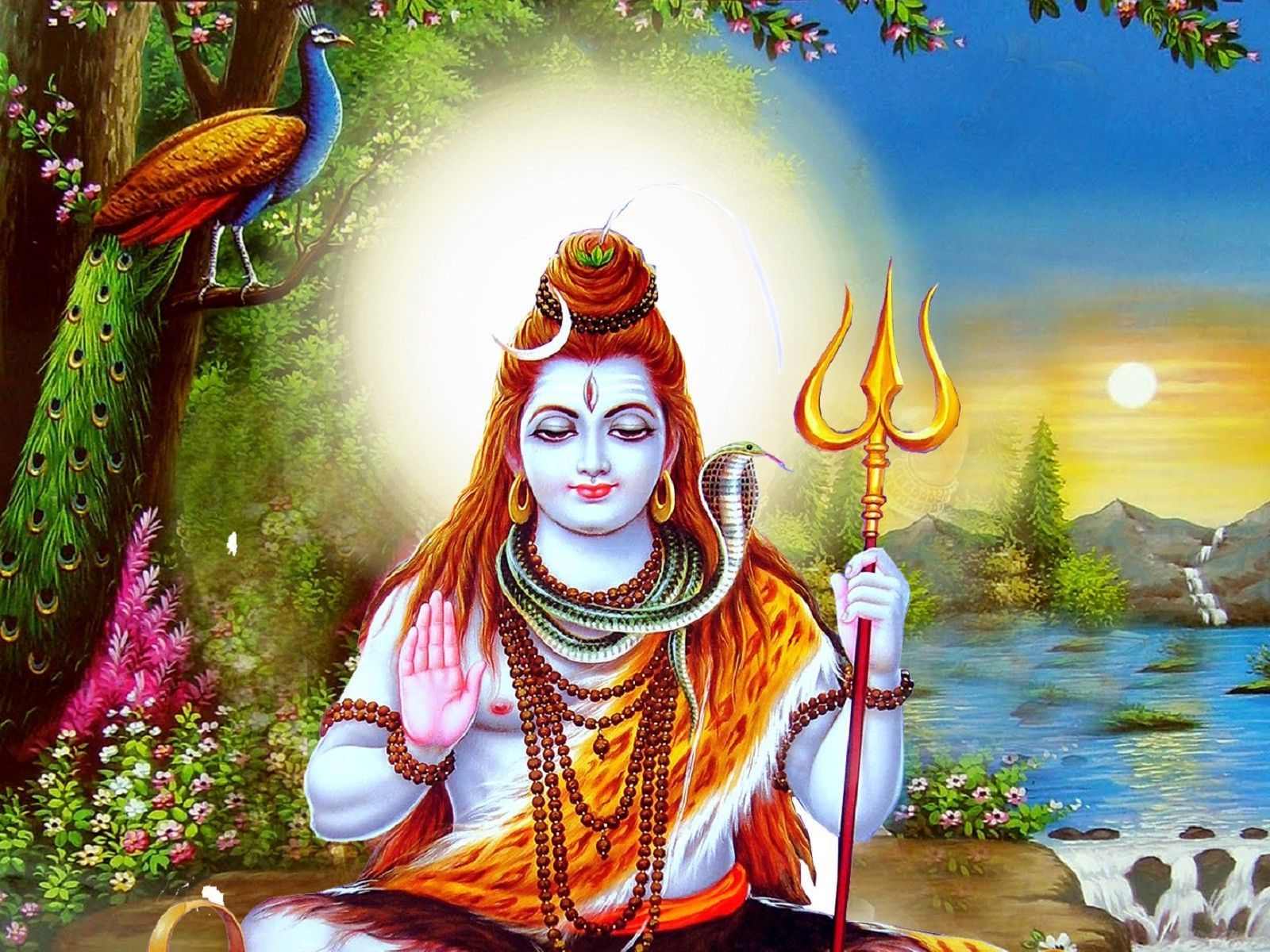 Shiva blu con chillum, 1024x768 HD, Desktop