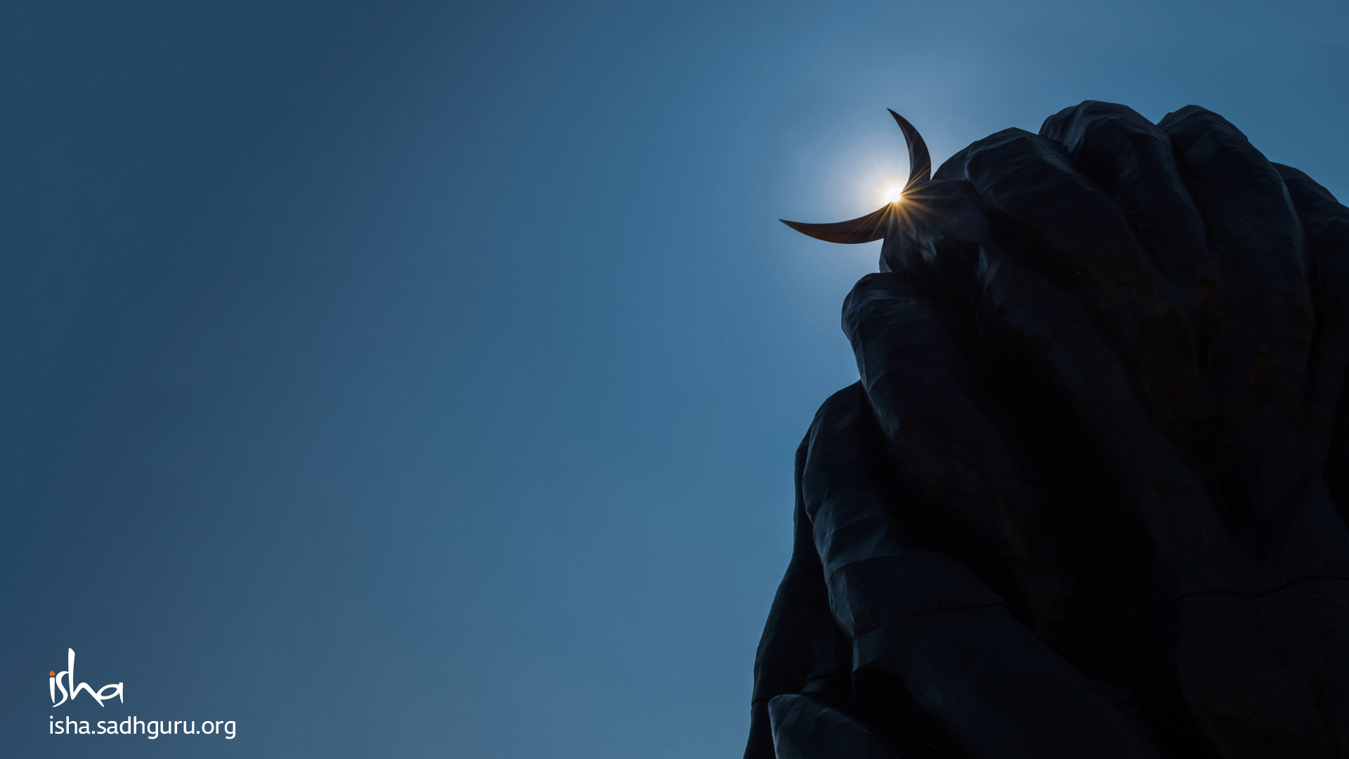 Statua Adiyogi Shiva silhouette, 1920x1080 Full HD 1080p, PC