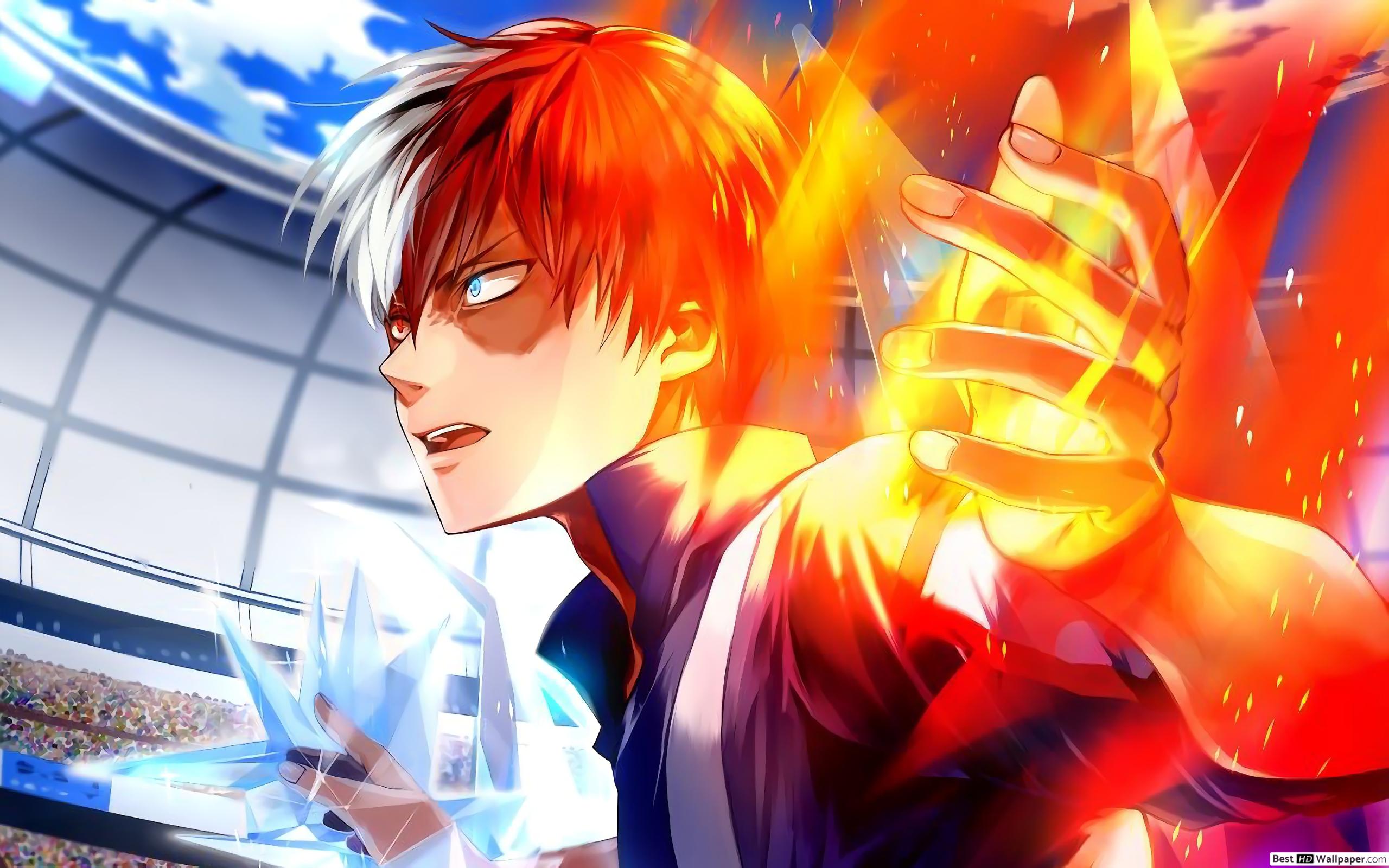 Shoto Todoroki, fuoco e ghiaccio, 1332x850 720p, PC
