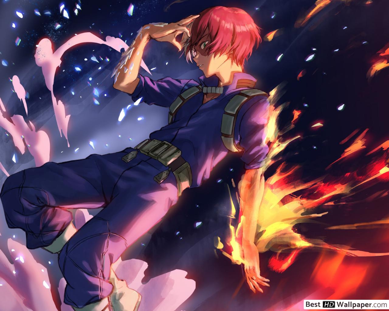 Shoto Todoroki fiamme anime, 3840x2160 4K Ultra HD, Desktop