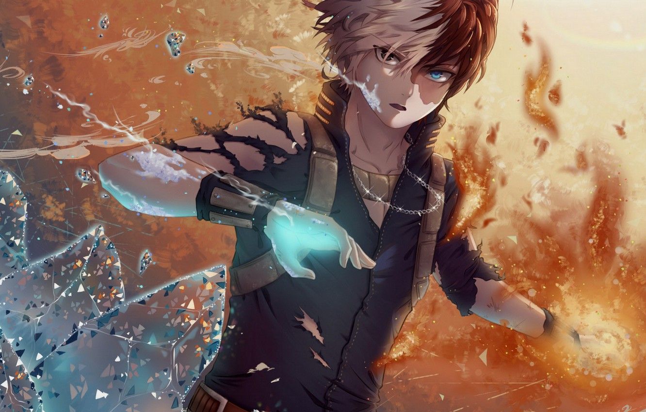 Shoto Todoroki ghiaccio blu, 2880x1800 2K, Monitor Gaming