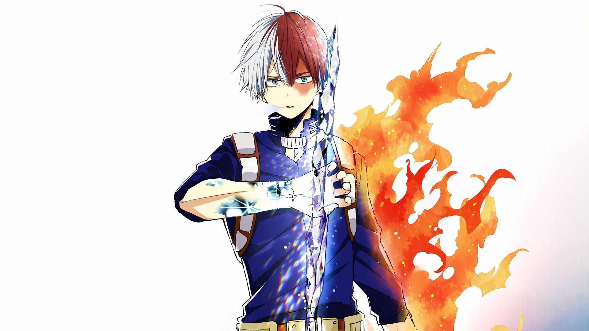 Midoriya e Todoroki minimalista, 3840x2160 UHD, Monitor Gaming