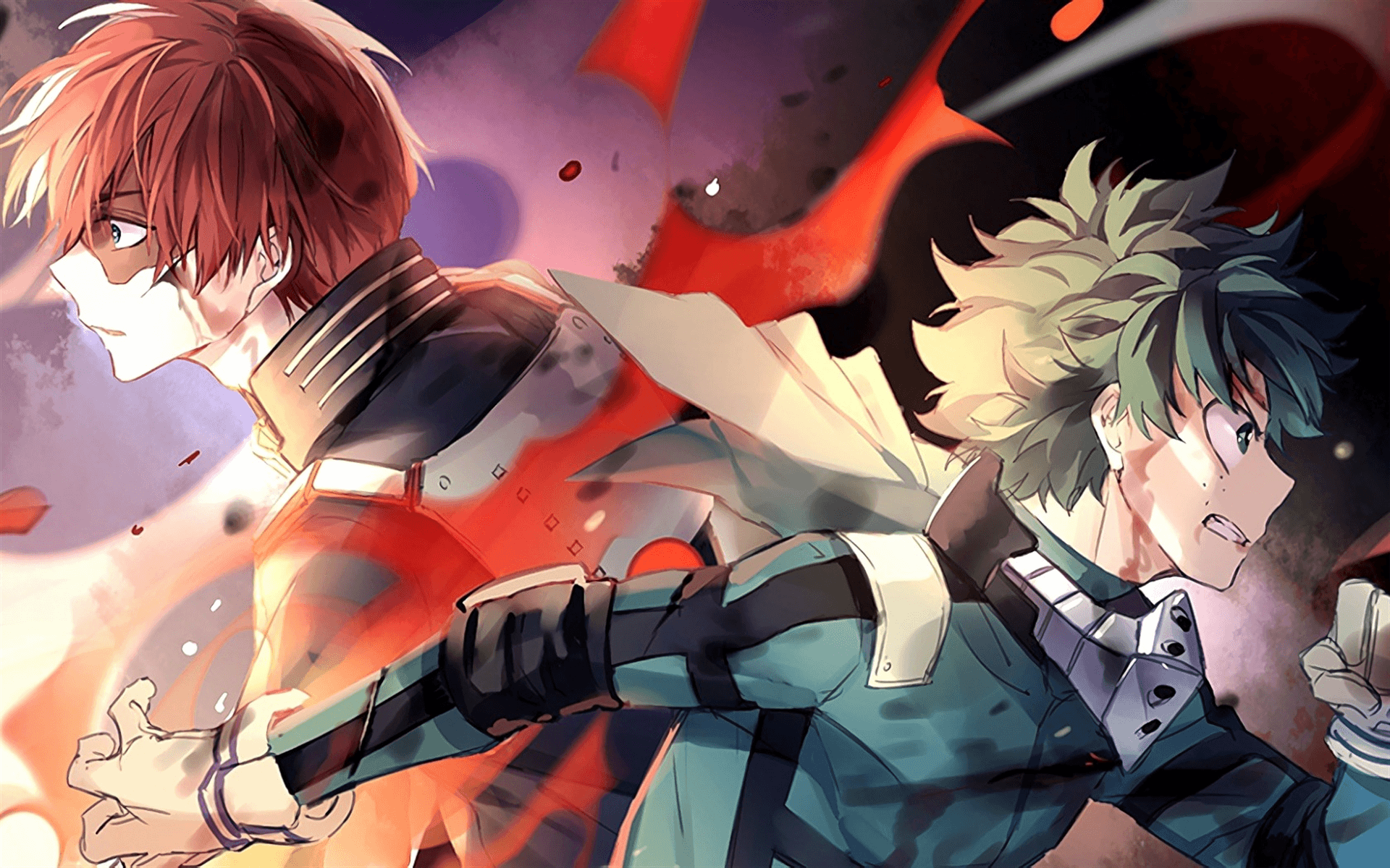 Shoto Todoroki fuoco ghiaccio, 1125x750 HD, PC