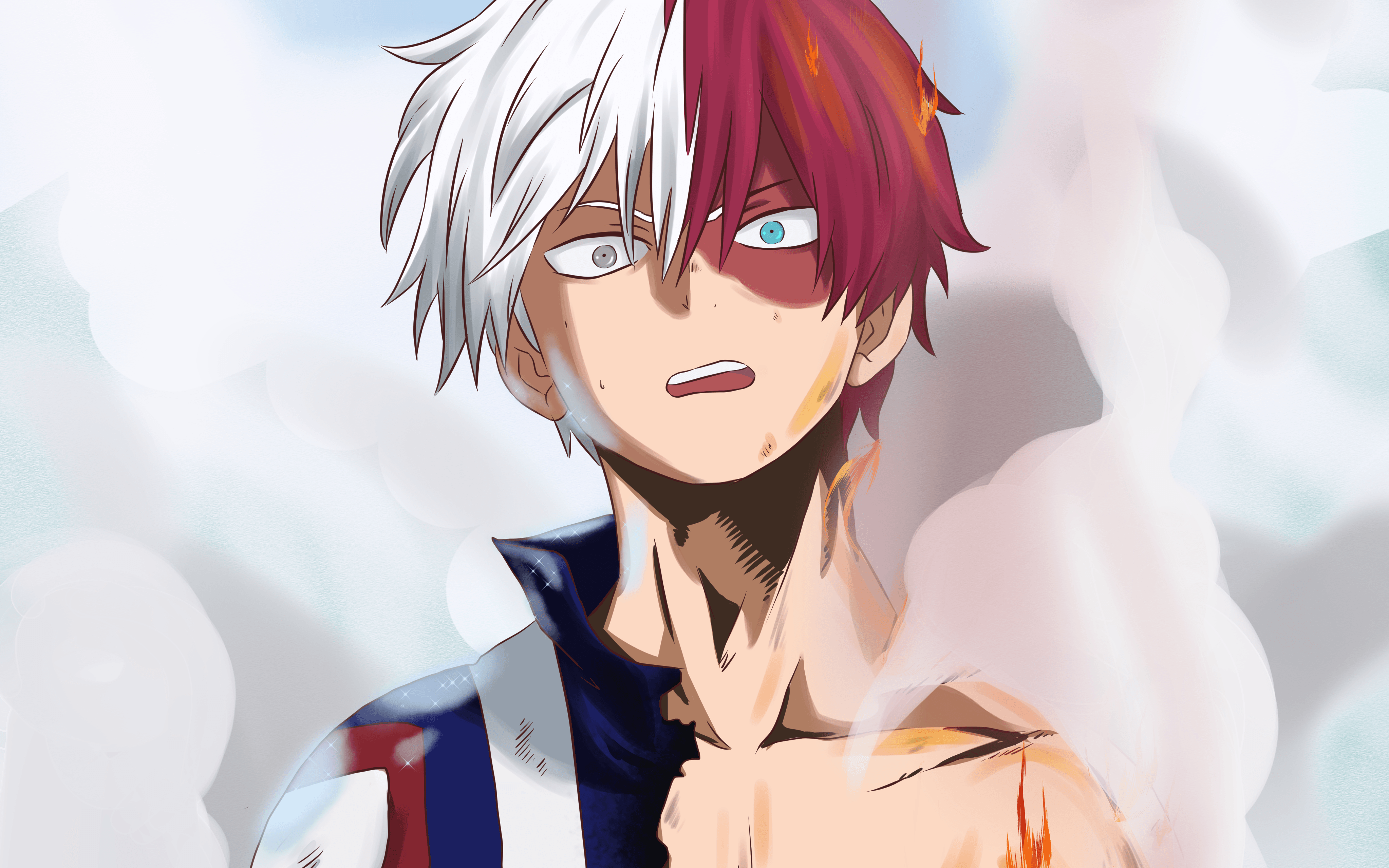 Shoto Todoroki fiamma anime, 1920x1080 Full HD 1080p, Desktop