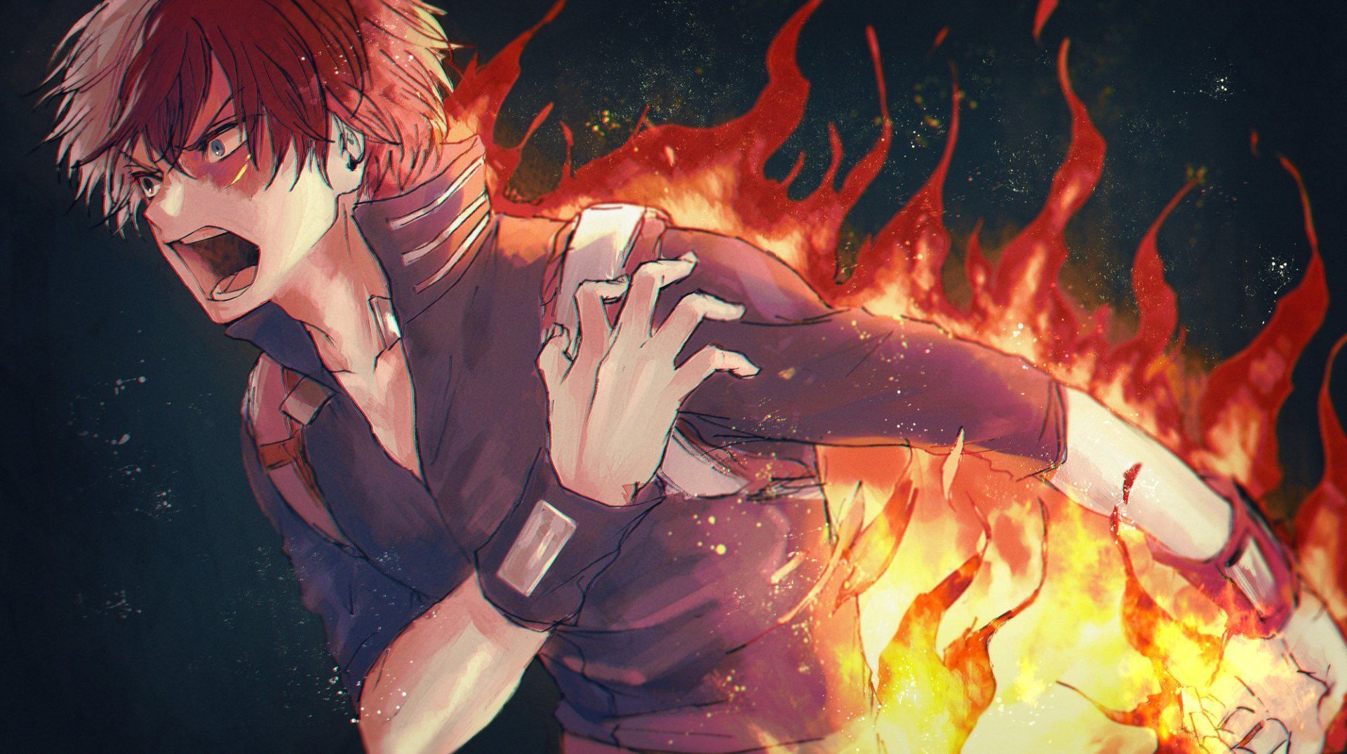 Shoto Todoroki fiamme rosse, 1920x1075 Full HD 1080p, Laptop