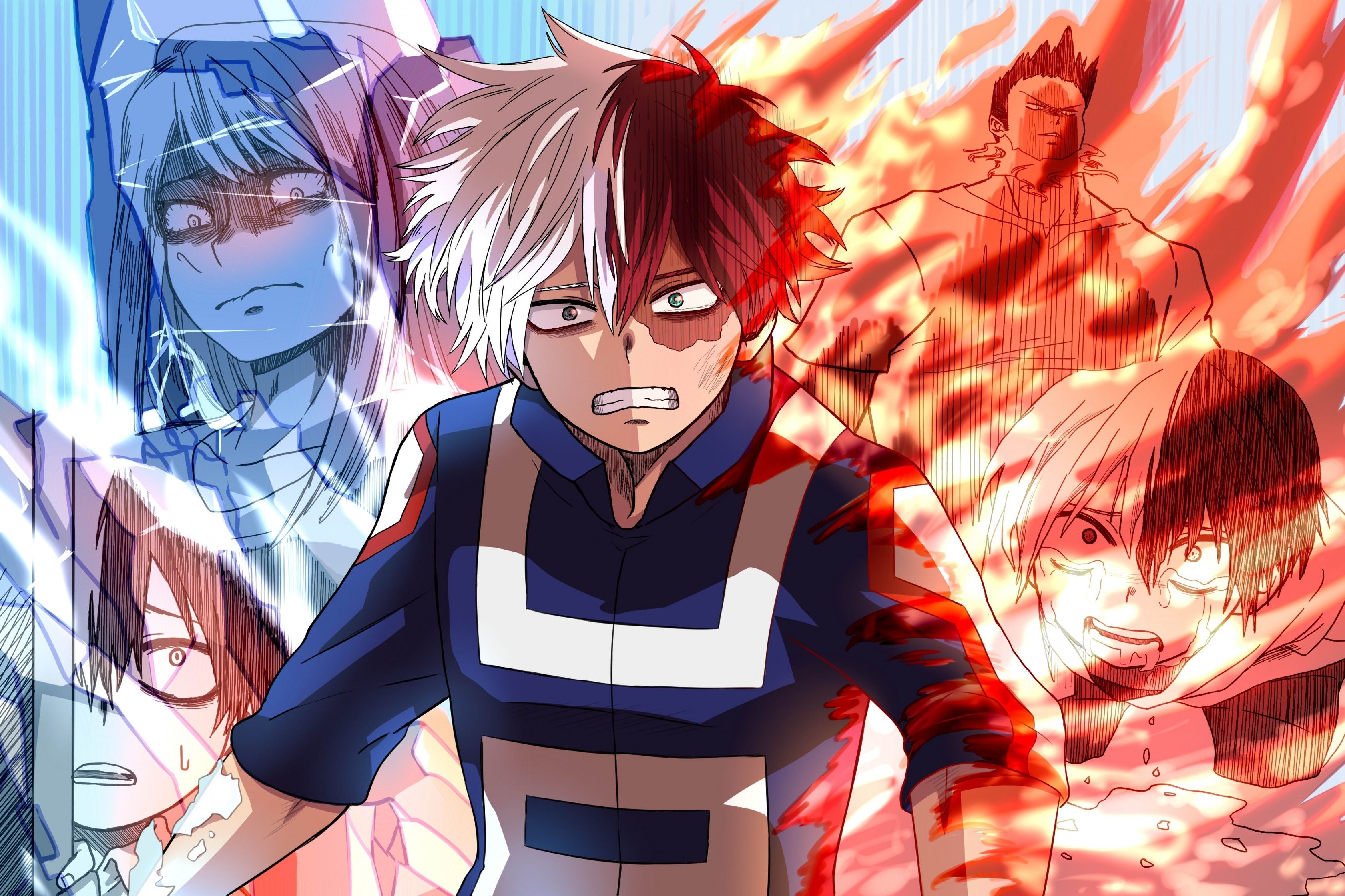 Shouto Todoroki, My Hero Academia, 3360x2240 2K+, Laptop