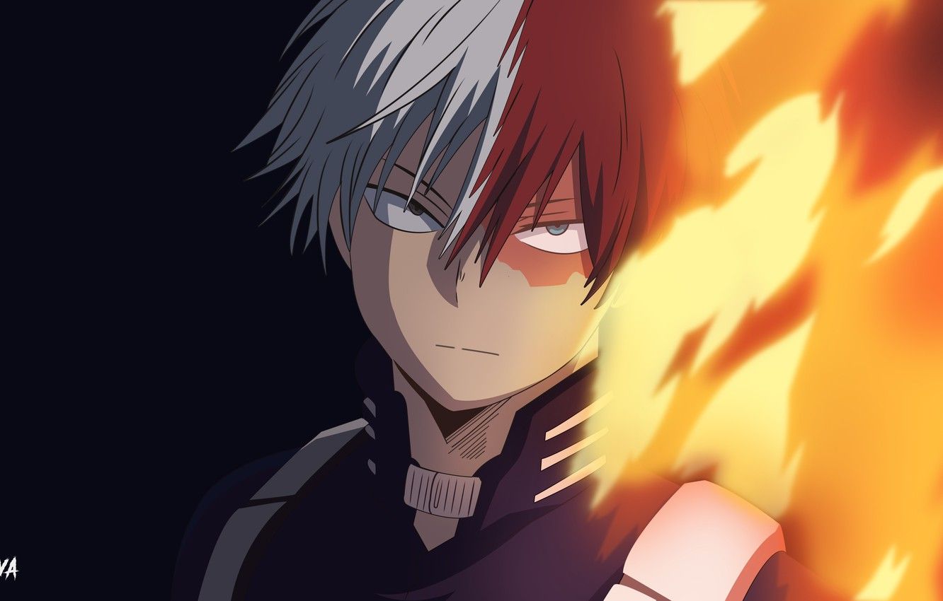 Shouto Todoroki fuoco ghiaccio, 1332x850 HD, Desktop