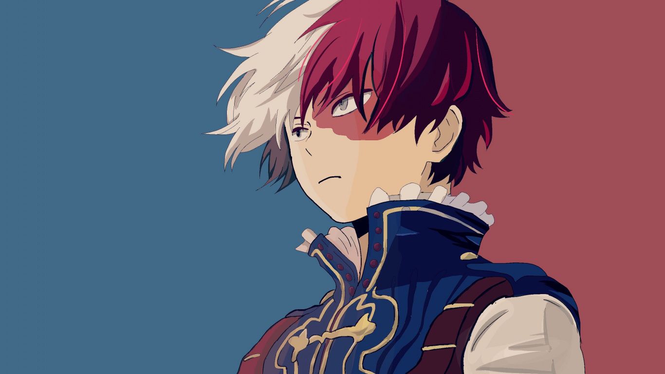 Shouto Todoroki, My Hero Academia, 1366x768 HD, Desktop