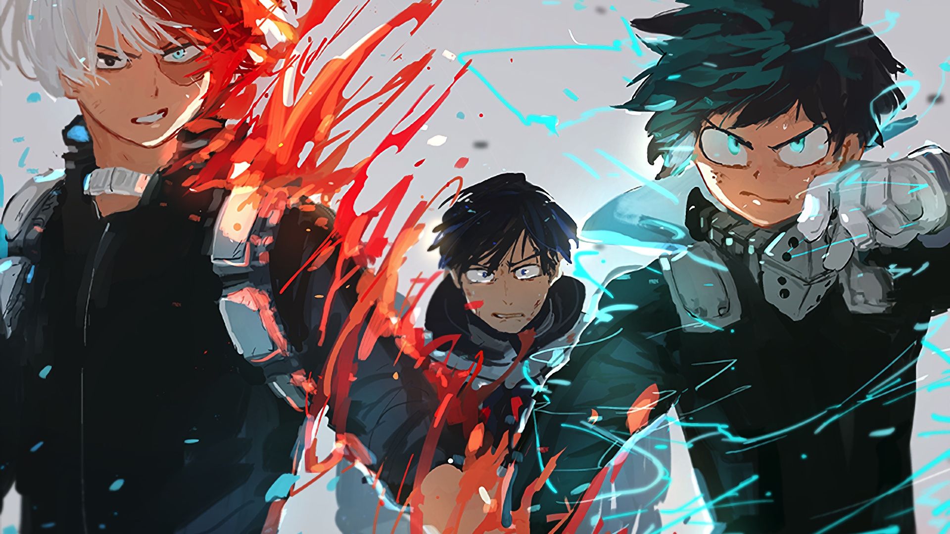 Todoroki, Midoriya, Iida My Hero Academia, 1920x1080 1080p, Laptop