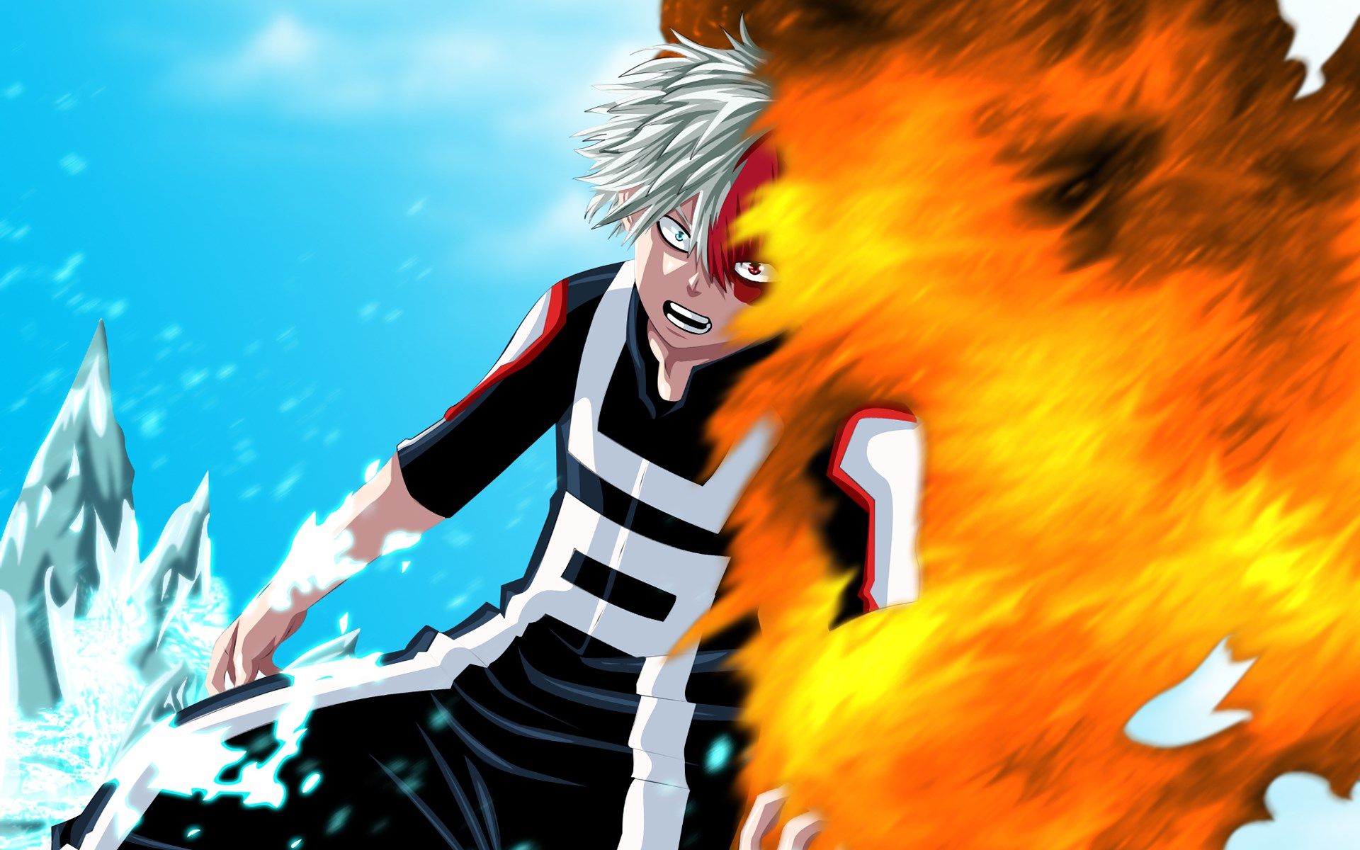 Shouto Todoroki fuoco e ghiaccio, 1920x1200 Full HD+ WUXGA, Laptop