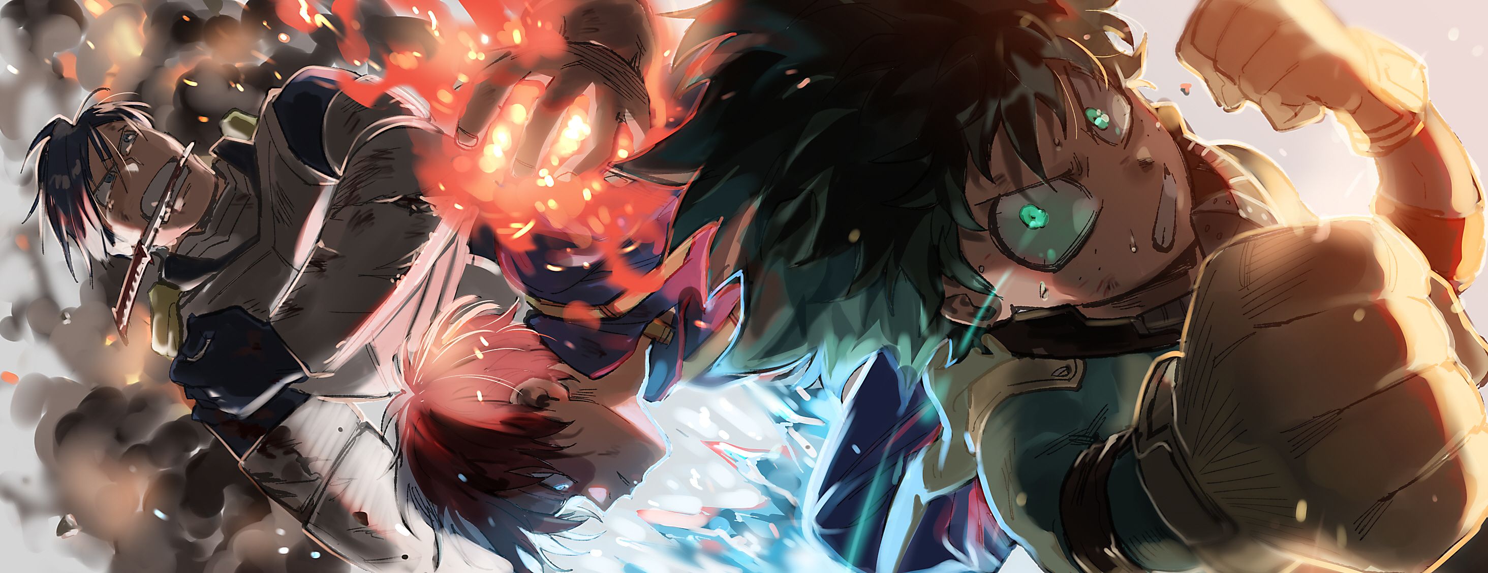 Izuku Midoriya, My Hero Academia, 2928x1128 Panoramico, Dual Screen