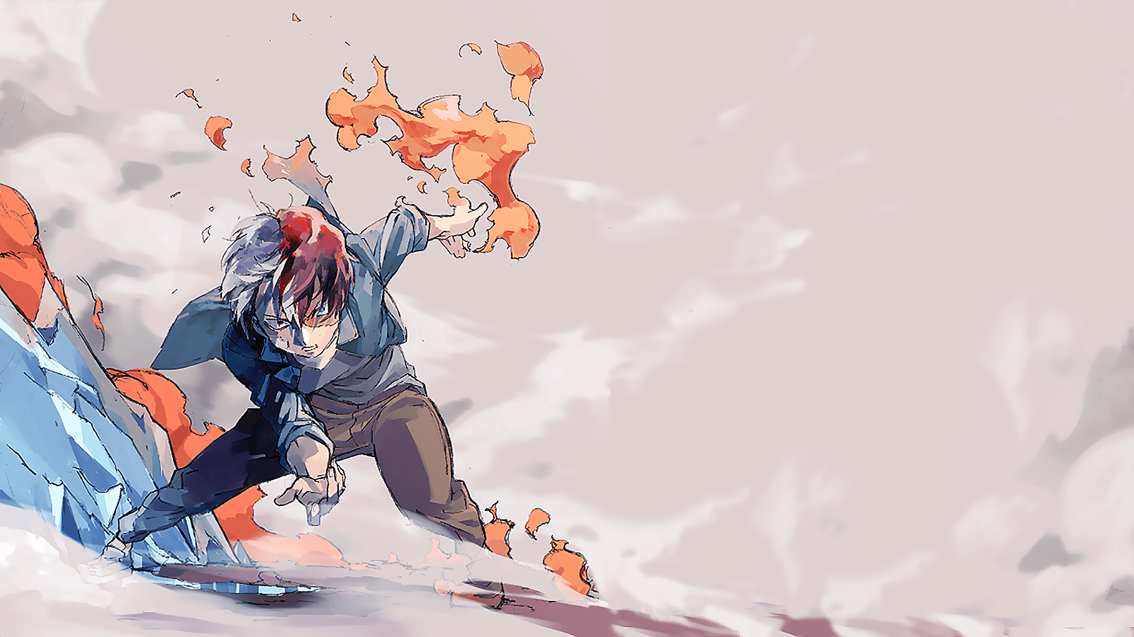 Shouto Todoroki fuoco ghiaccio, 1600x900 HD Ready, iMac