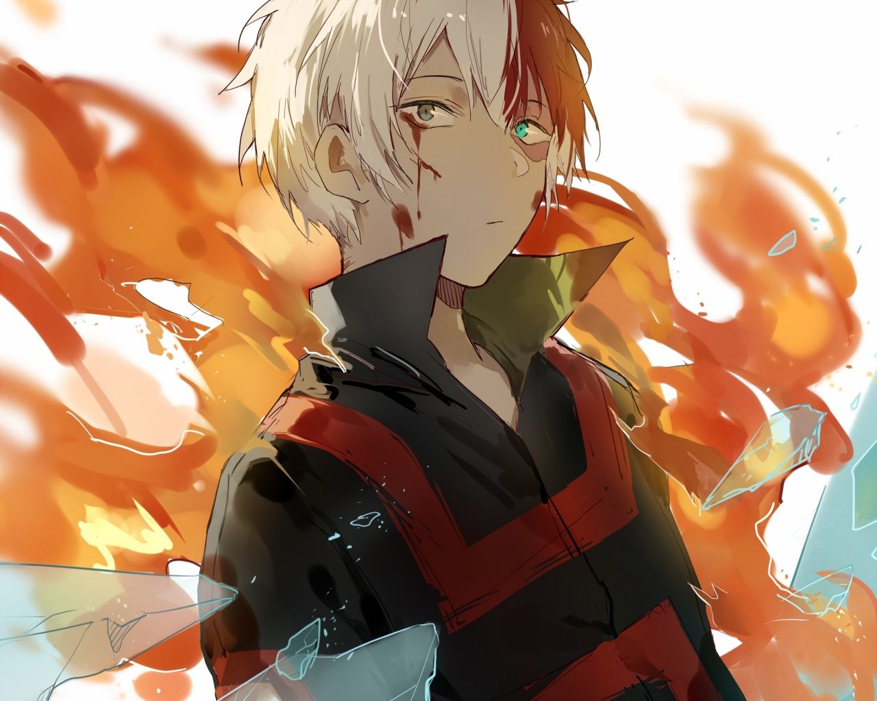 Shouto Todoroki, fuoco e ghiaccio, 1280x1024 720p, PC
