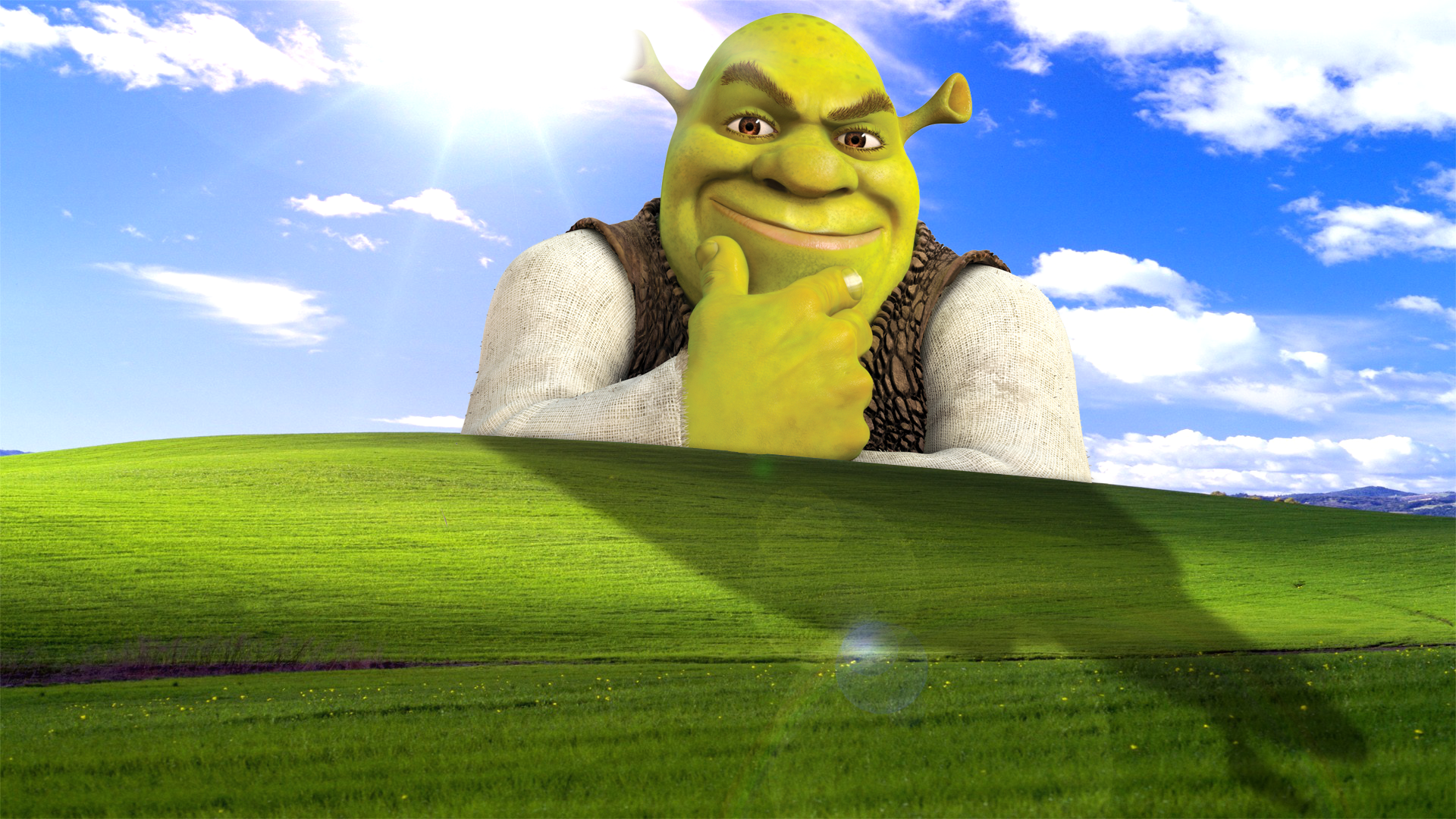 Shrek collina cielo azzurro, 1920x1080 1080p, Desktop
