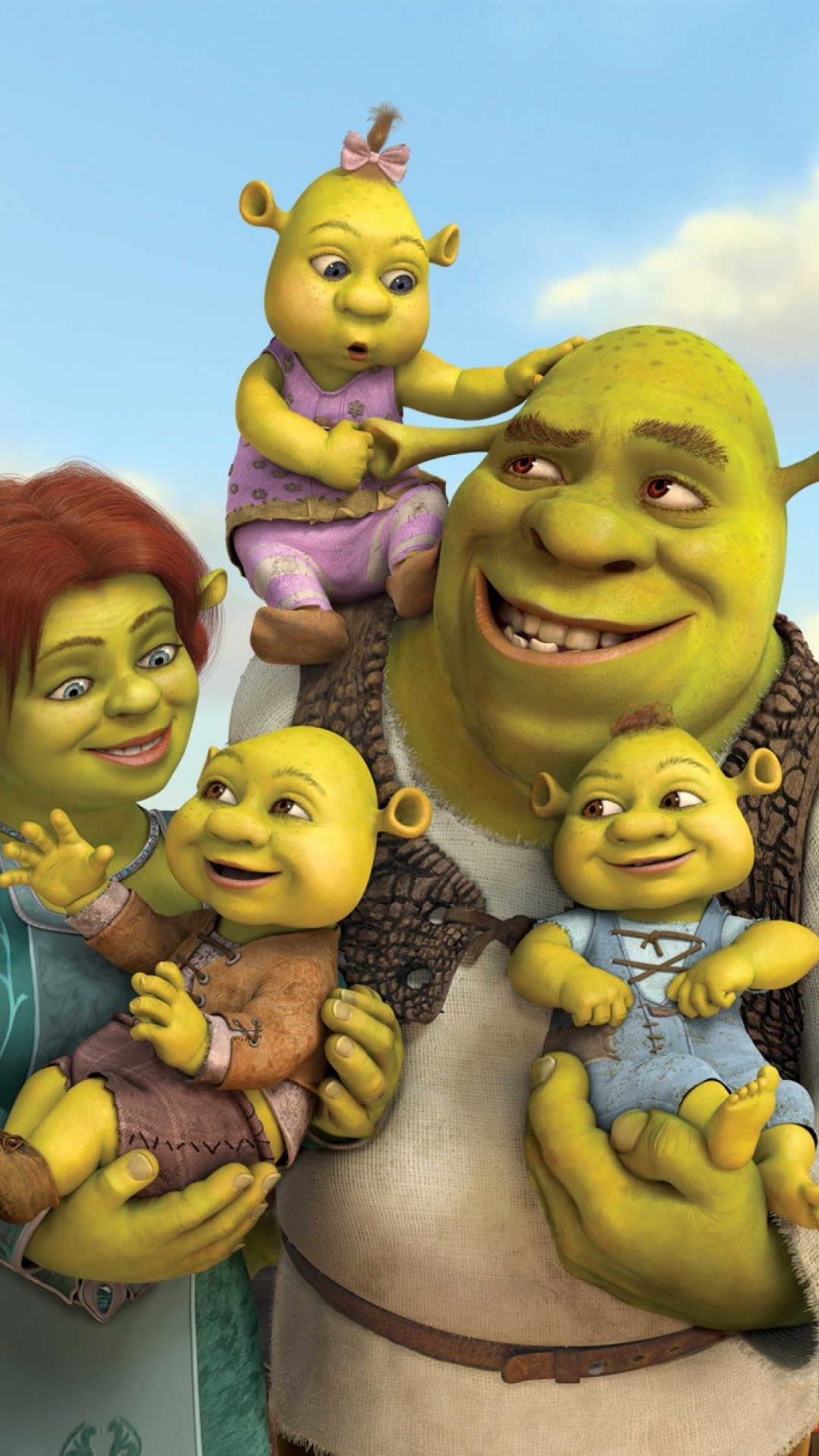 Shrek famiglia con orchetti, 1080x1920 Verticale, Telefono
