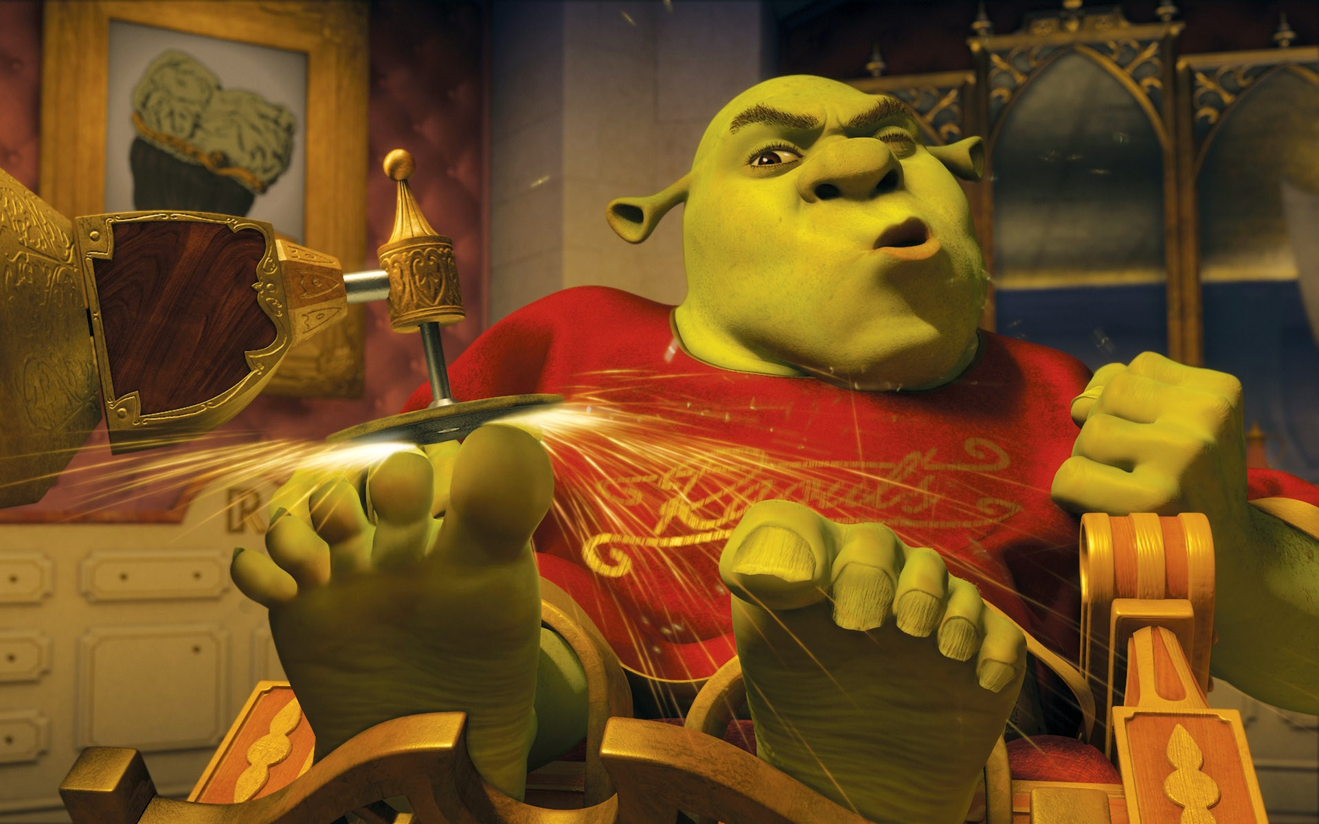 Shrek con spada sul piede, 1920x1200 Full HD+ WUXGA, iMac