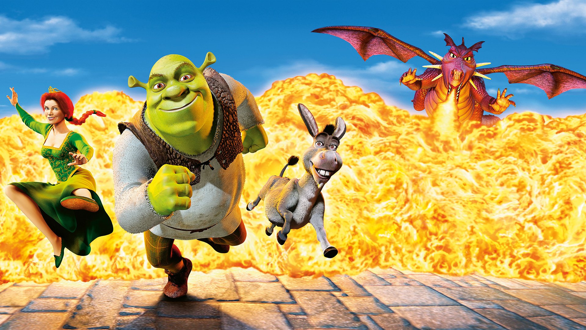 Shrek, Ciuchino, Fiona, drago, 1920x1080 Full HD 1080p, Desktop