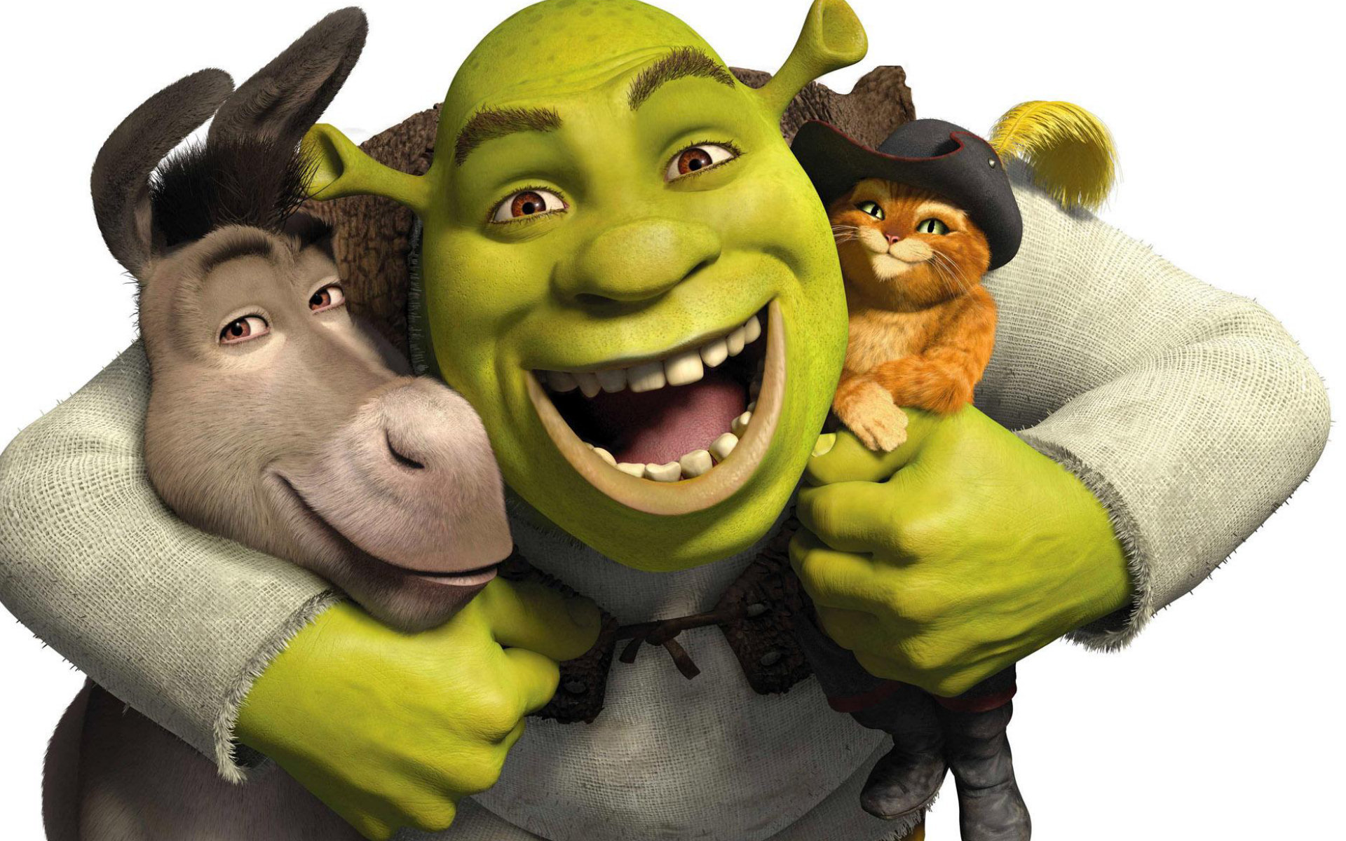 Shrek, Ciuchino e Gatto con gli stivali, 1920x1200 Full HD+, Desktop